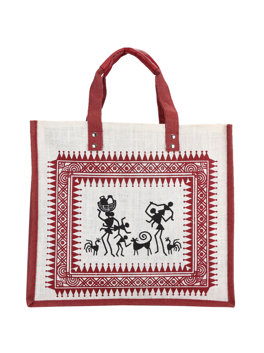 Jute Cottage Warli Print Zipper