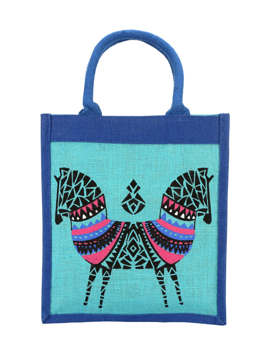 Jute Cottage Double Zebra Print Lunch Bag