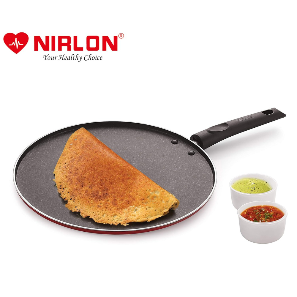 Nirlon Non Stick Dosa Tawa with Handle | Non Stick Dosa Pan, Chapati Tawa, Roti Tawa for Kitchen 29 cm