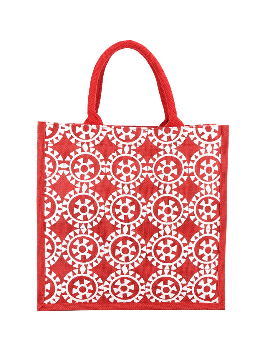 Jute Cottage Round Print
