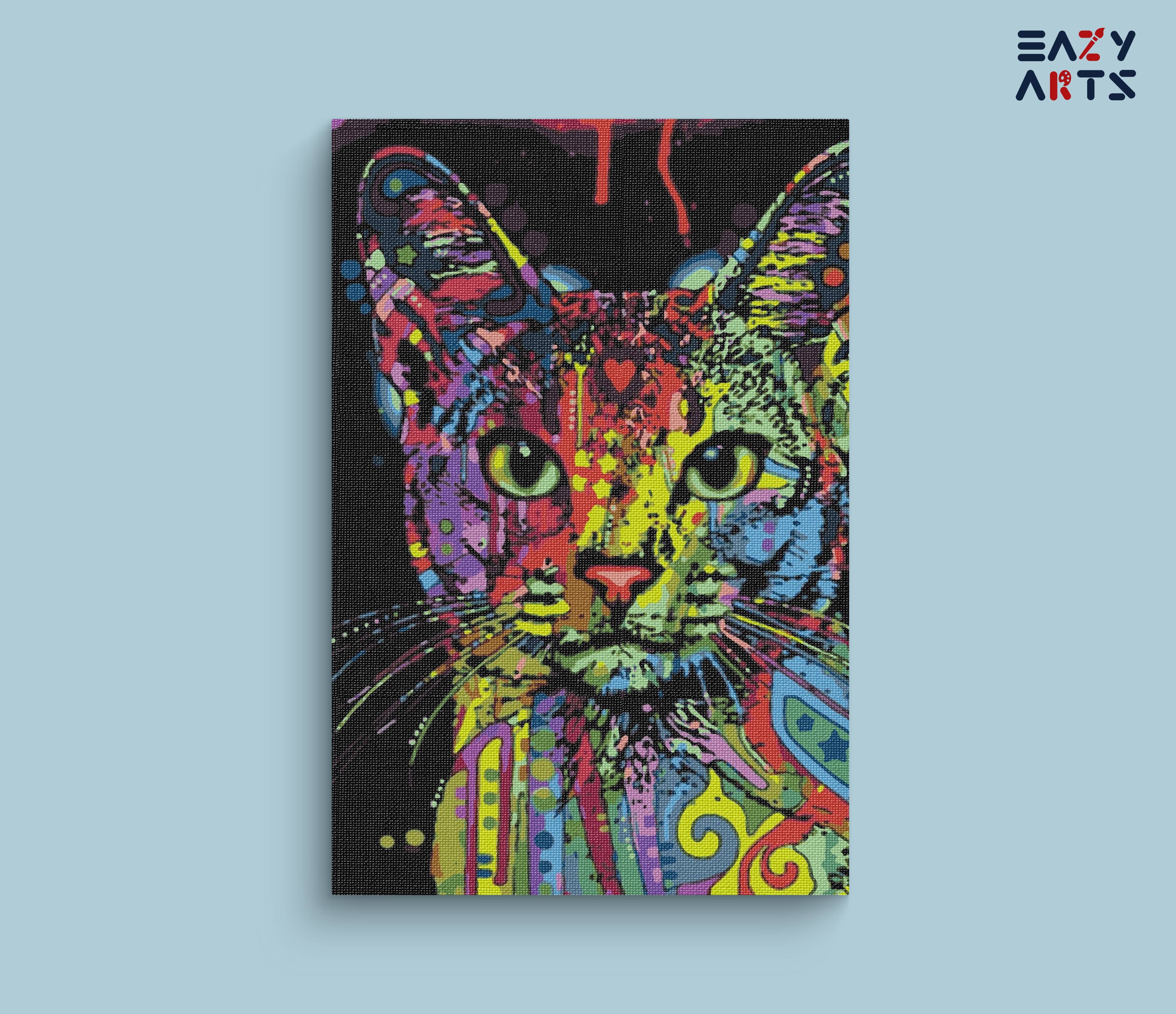 Cat Colourful Paint by Numbers Kit