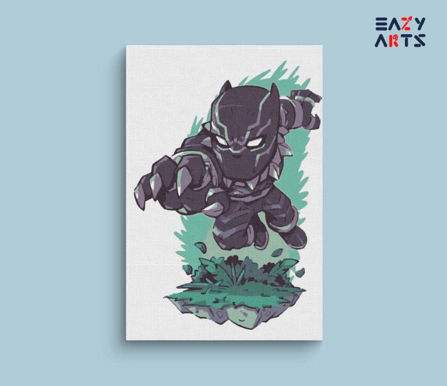Black Panther  Paint By Numbers Kit For Kids