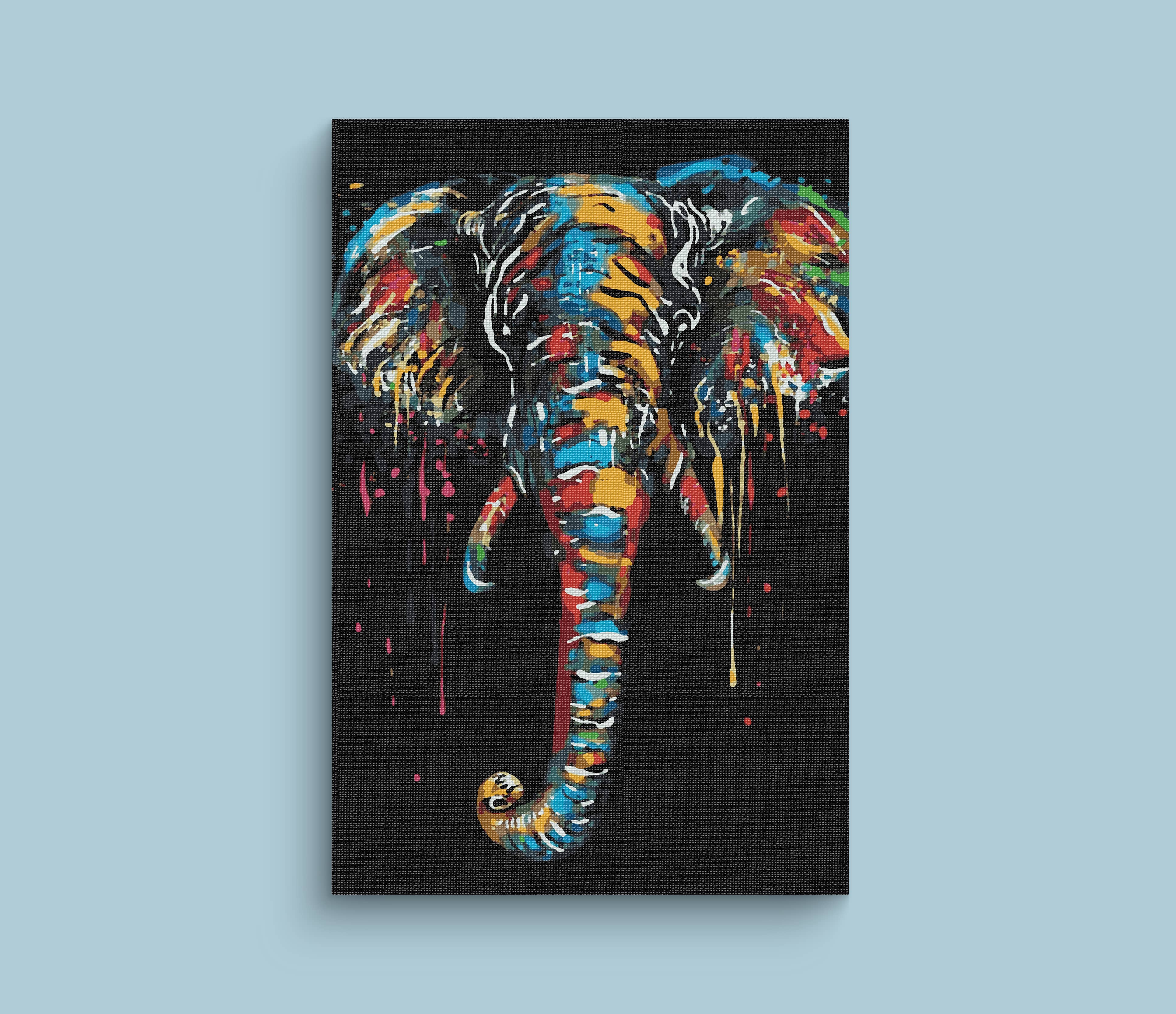 Elephant Colorful Paint By Numbers Kit