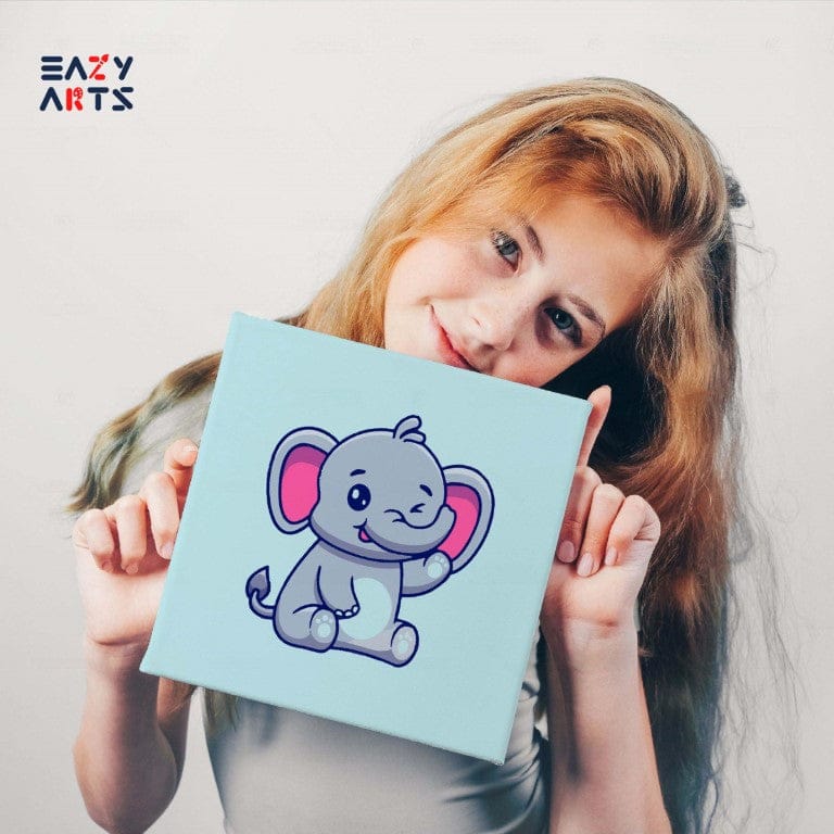 Baby Elephant Paint By Numbers Kit For Kids