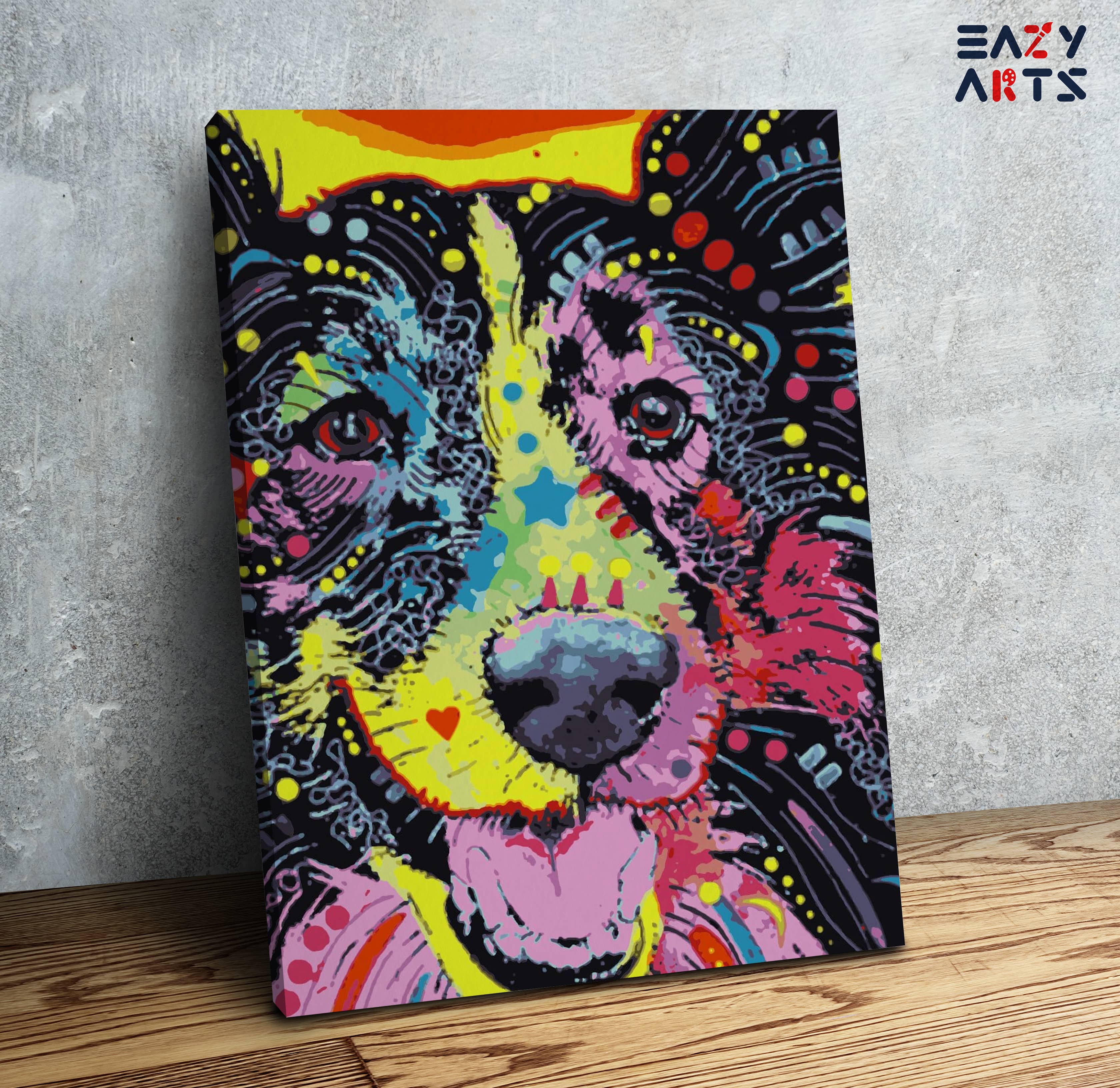 Dog Colorful Paint By Numbers kit