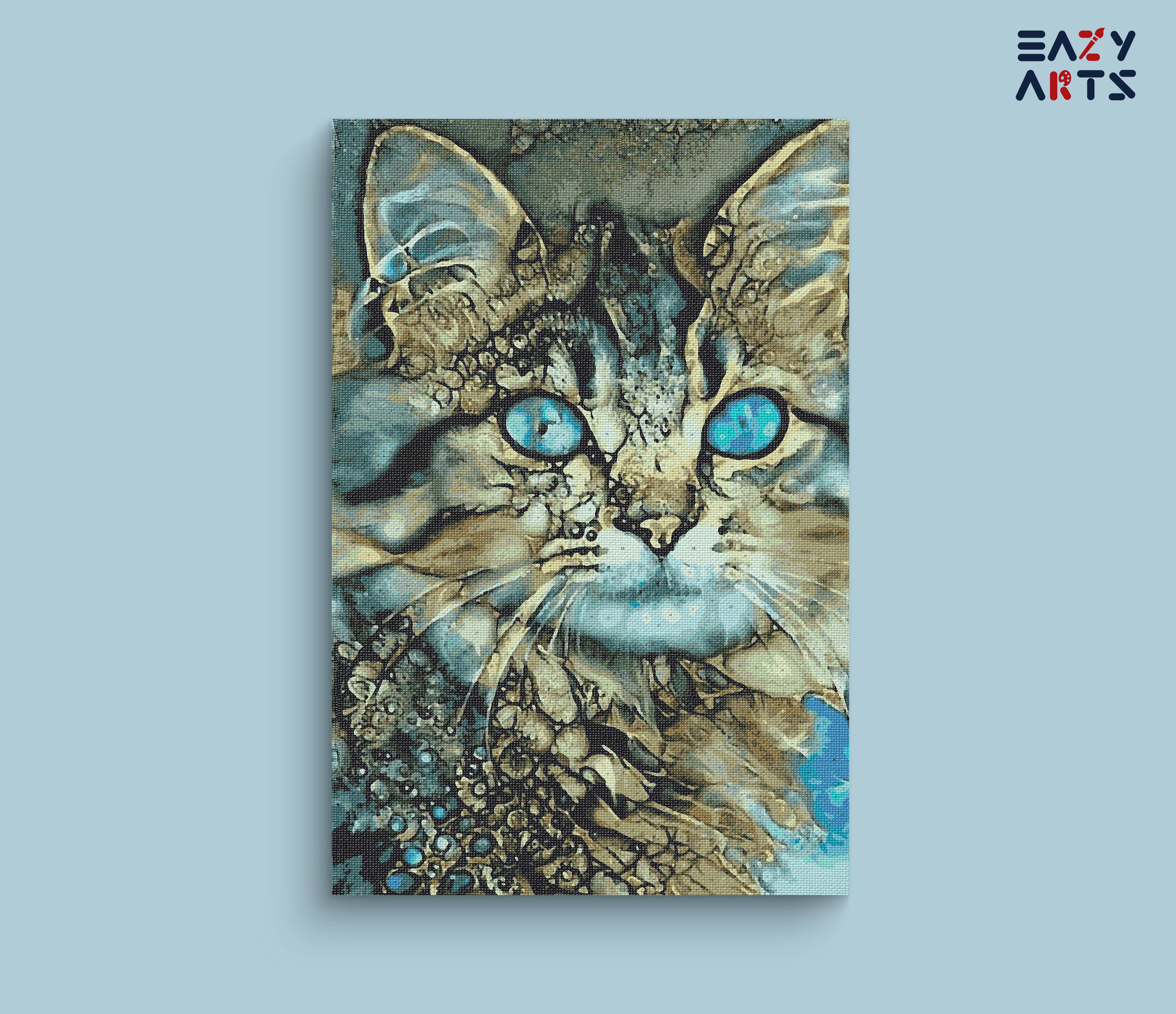 Cat Golden Paint by Numbers Kit