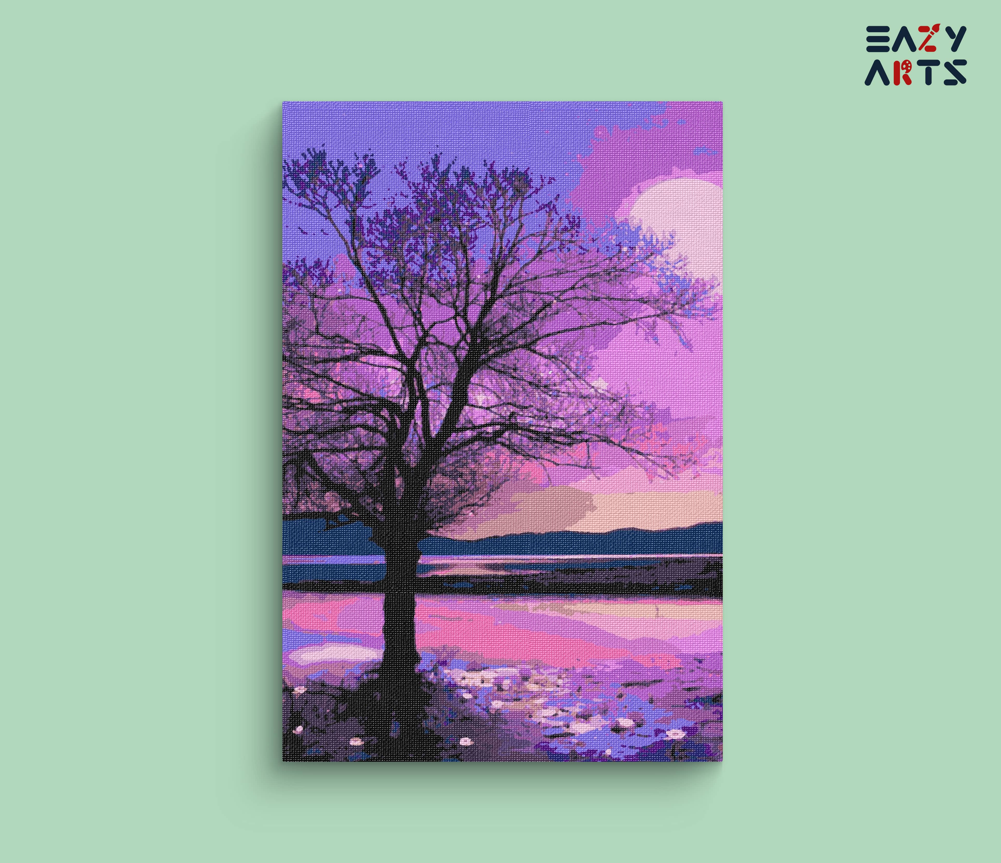 Pinkish Evening Paint By Numbers kit