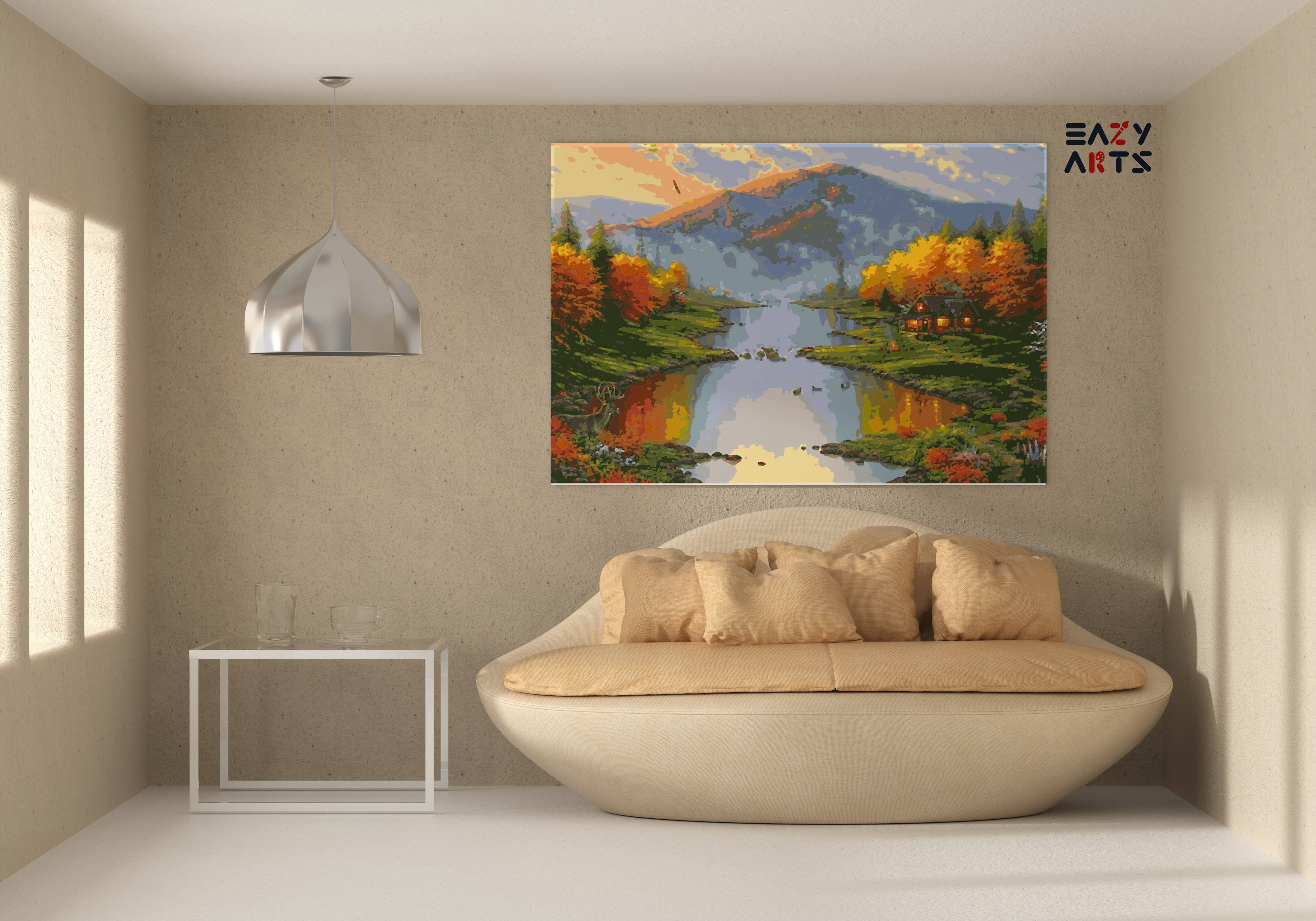 River Mountain and Home Paint By Numbers kit