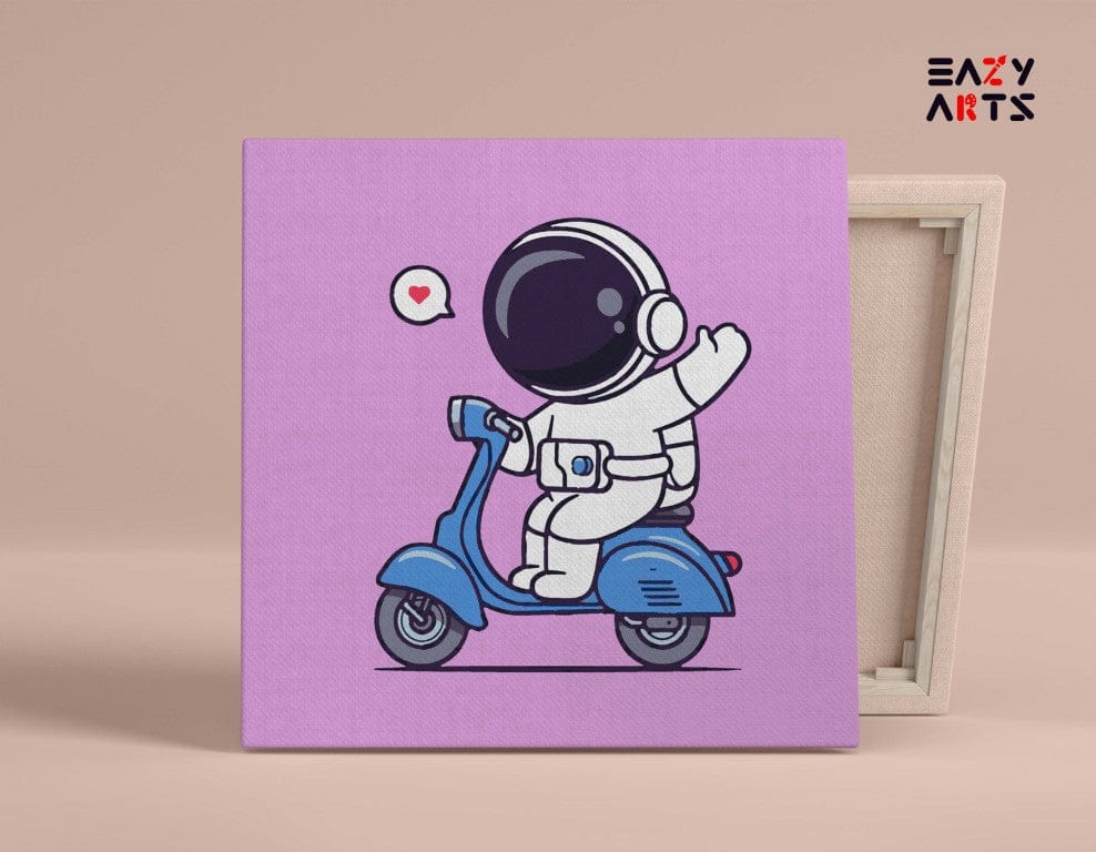 Astronaut On Scooter Paint By Numbers Kit For Kids