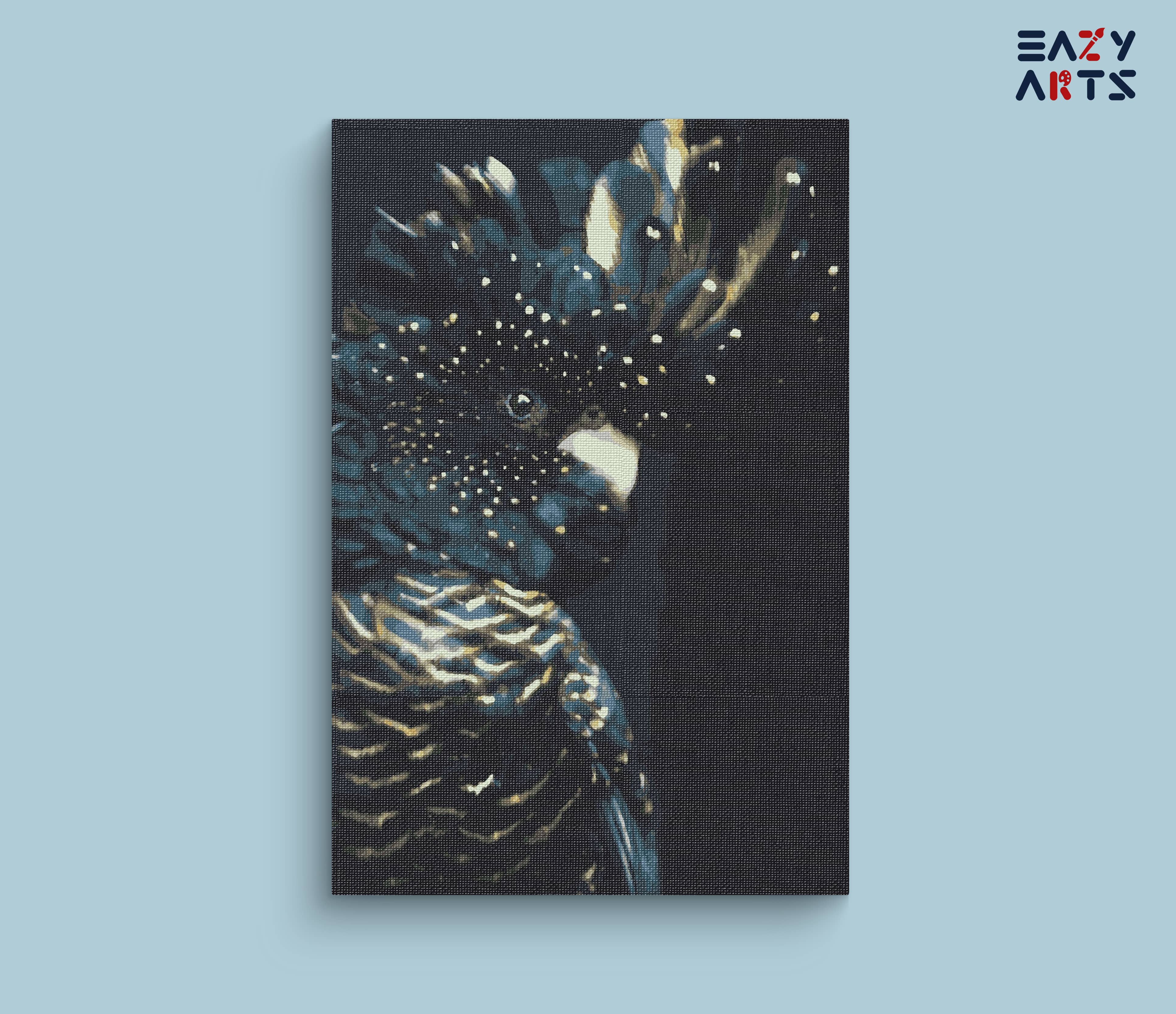 Parrot Golden Black Paint By Numbers Kit