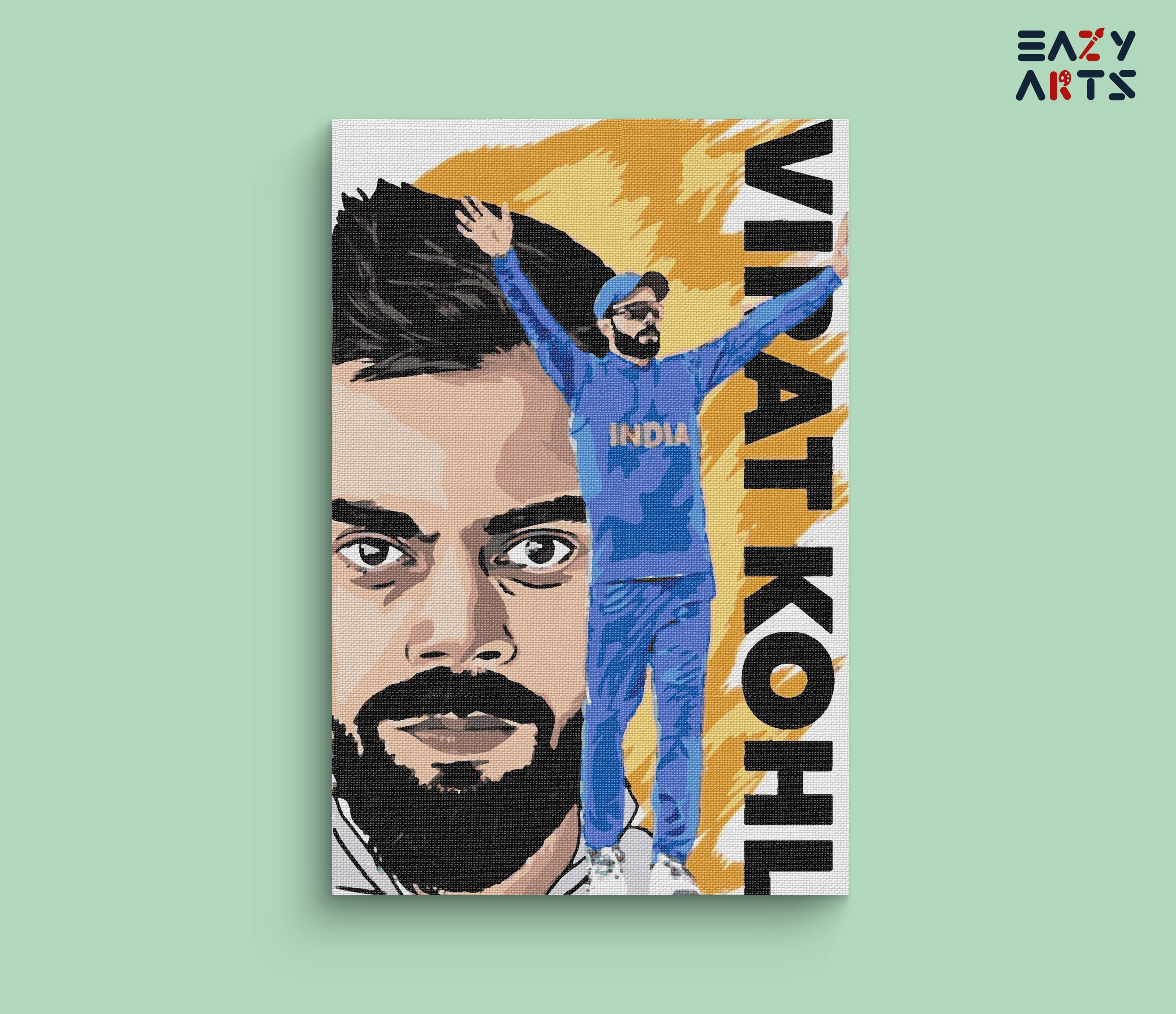 Virat Kohli Poster Paint By Numbers kit