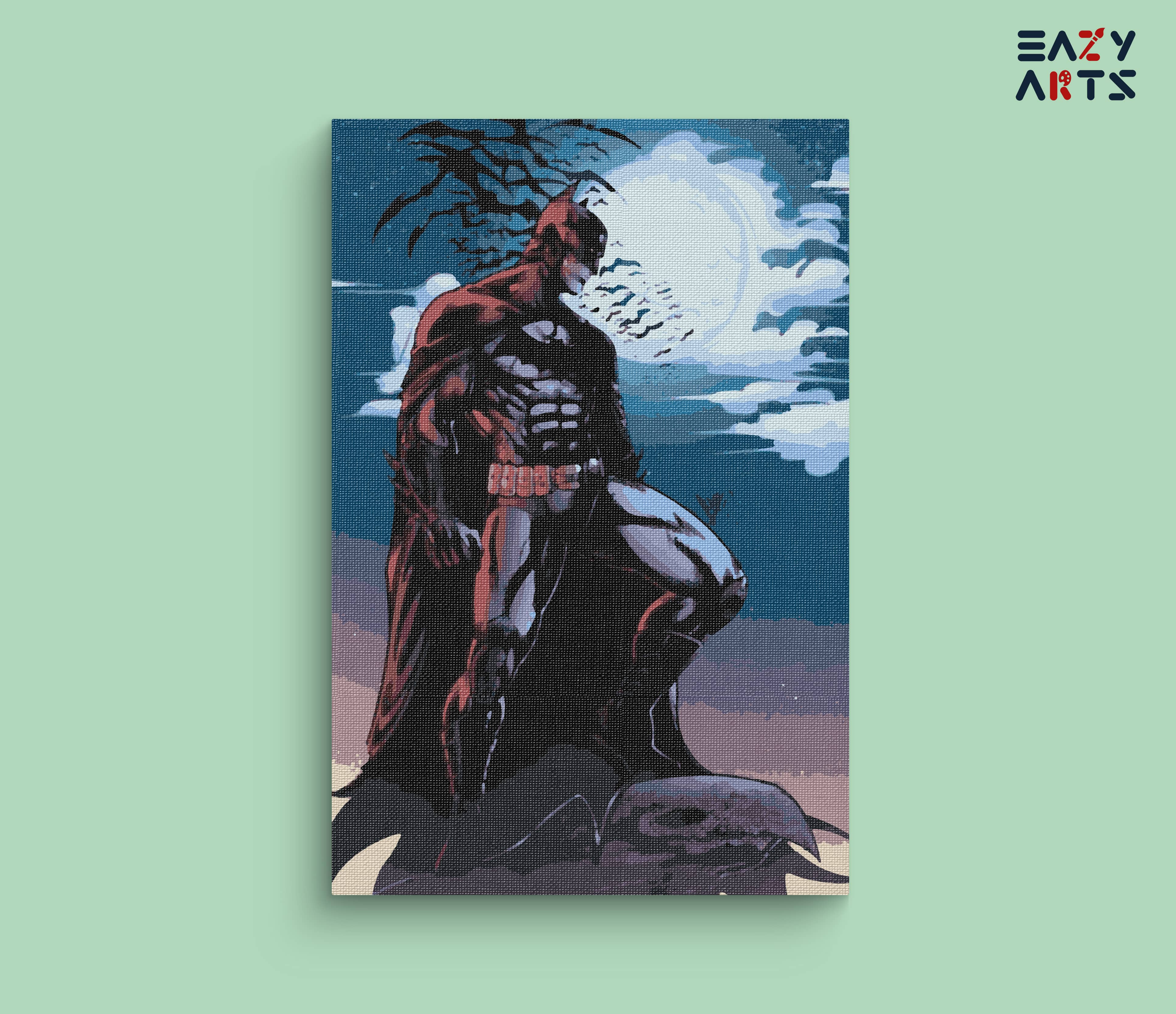Batman & Moon Paint By Numbers kit