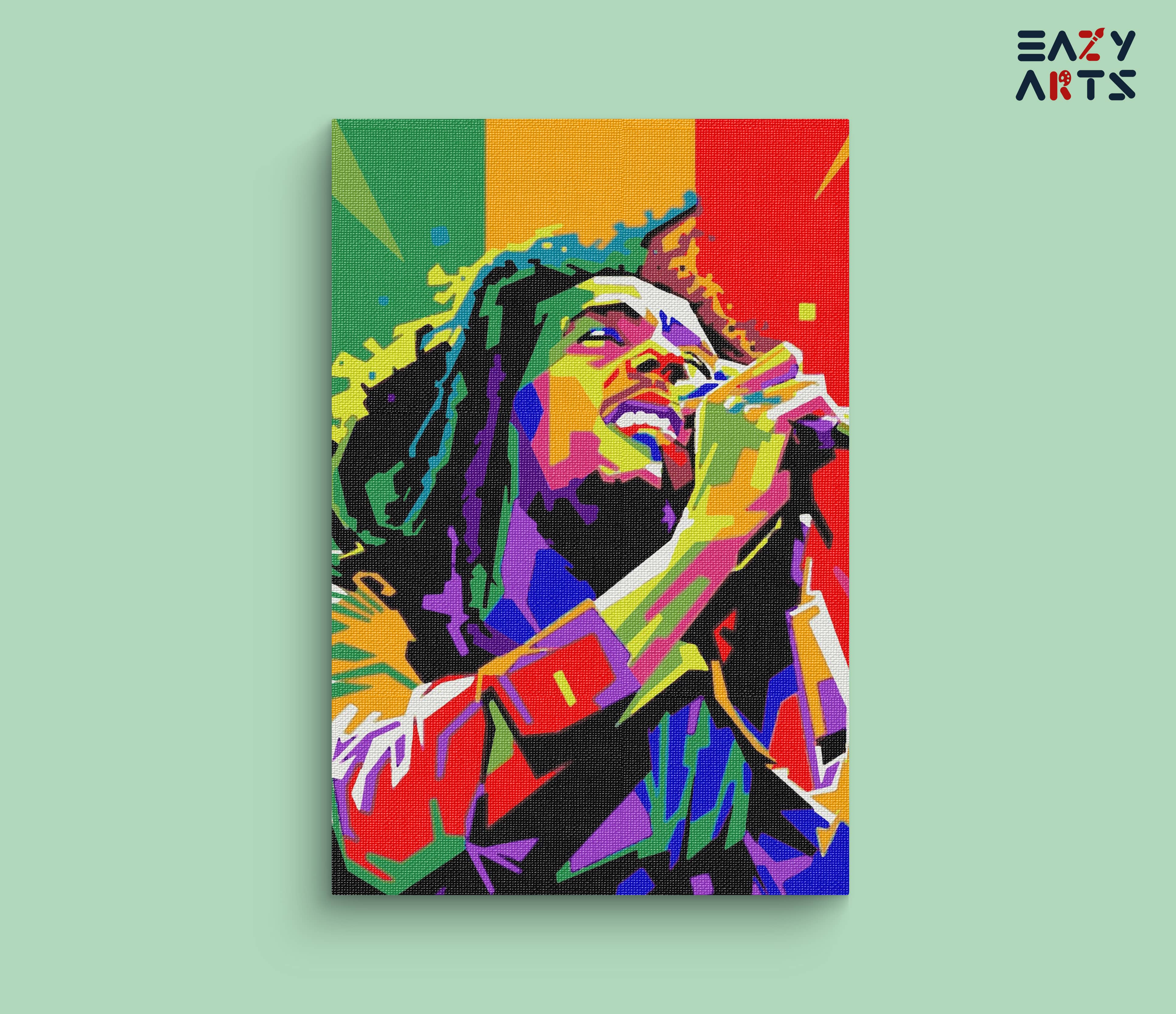 Bob Marley Singing  Abstract Paint By Numbers kit