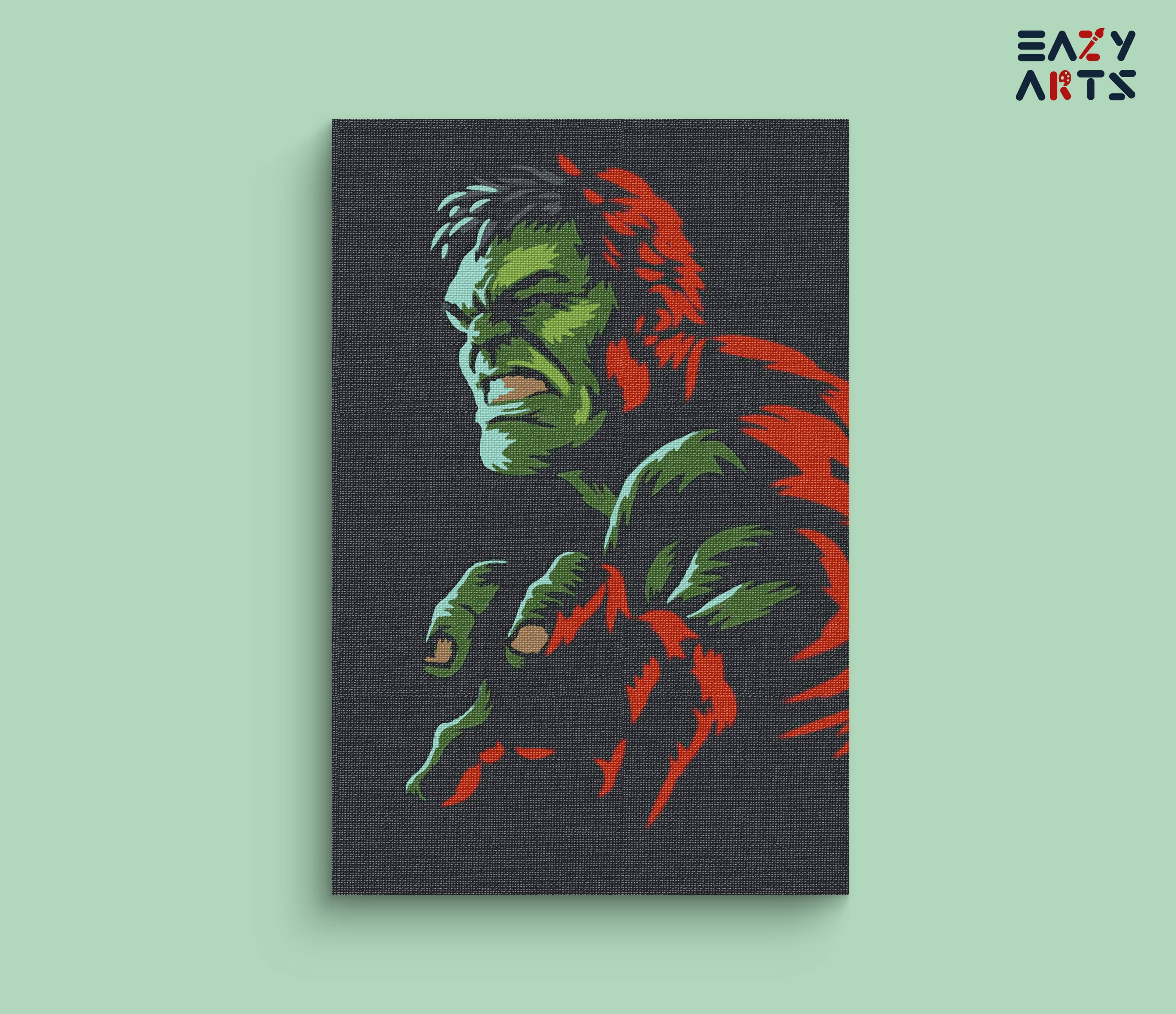 Hulk Abstract Paint By Numbers kit