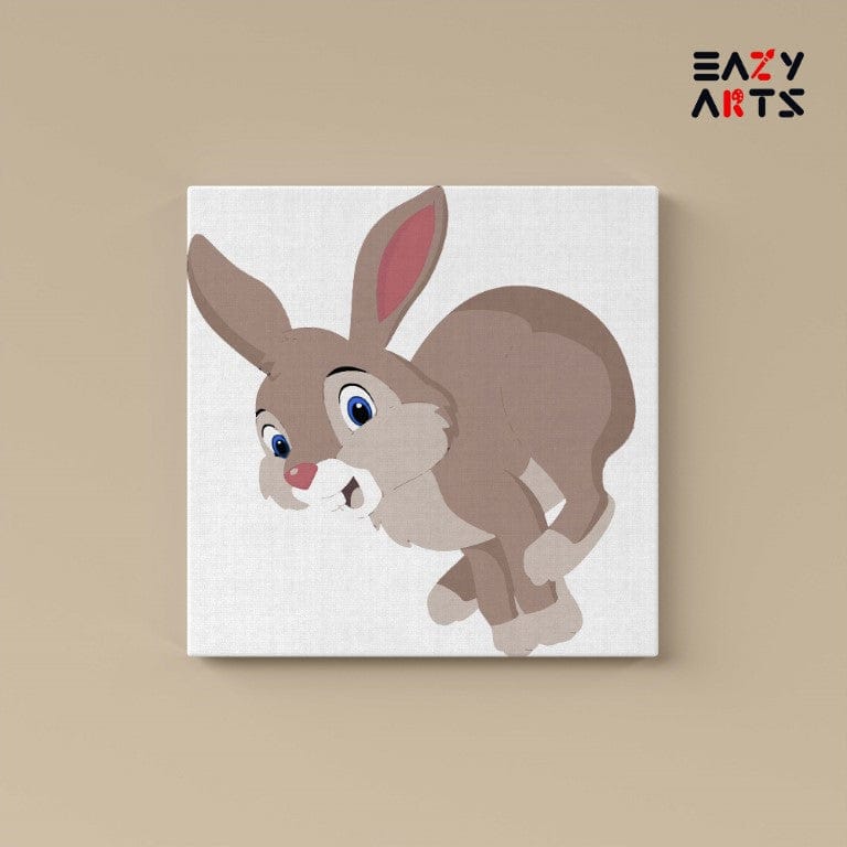 Brown Rabbit Running PBN Kit For Kids