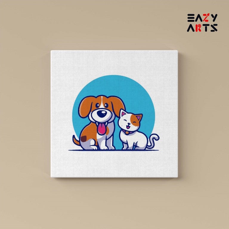 Dog Cat Friends PBN Kit For Kids