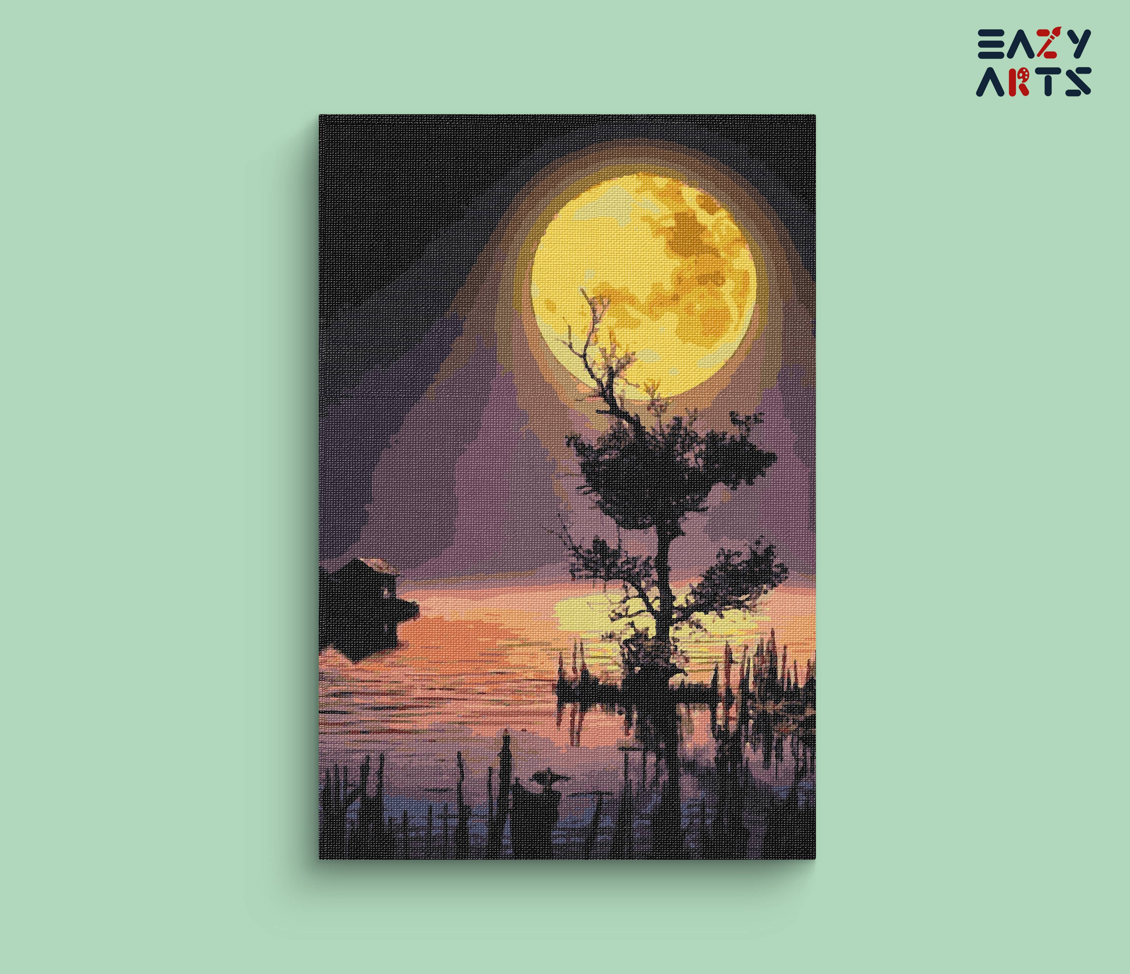 Yellow Moon Paint By Numbers kit