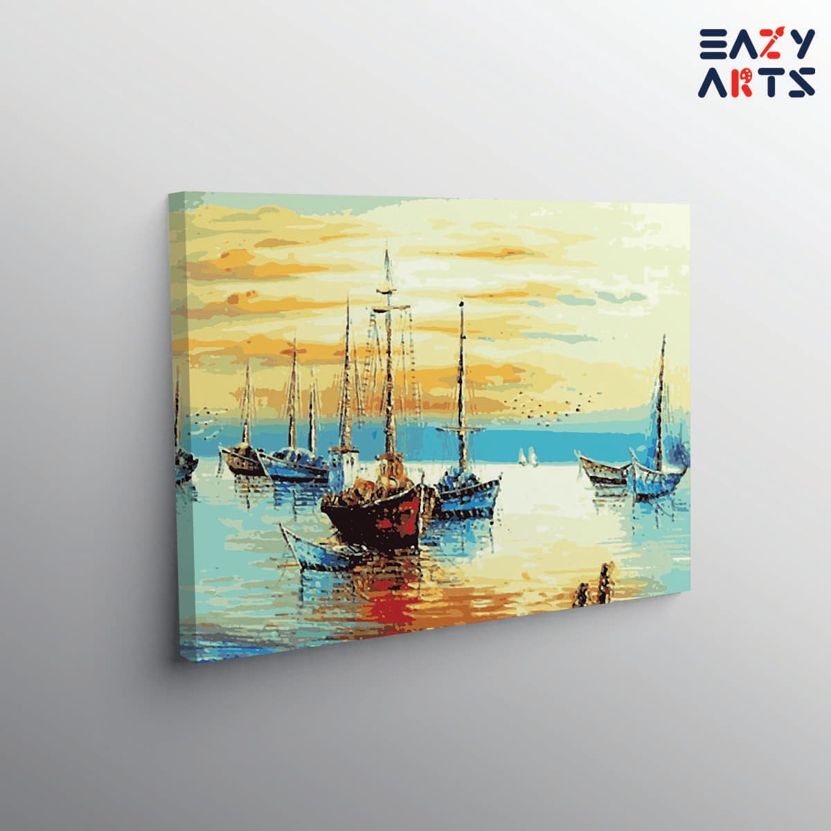 Boats in Sea Paint By Numbers kit