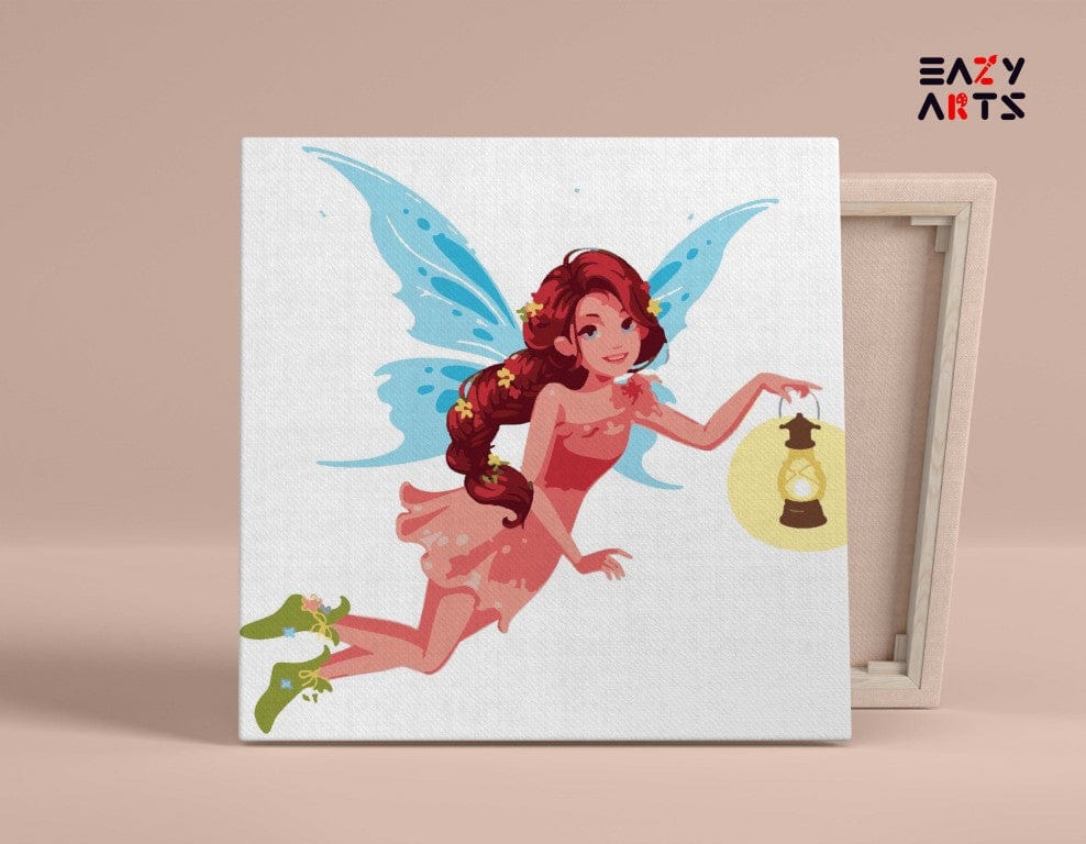 Fairy With Lamp Playing Paint By Numbers Kit For Kids