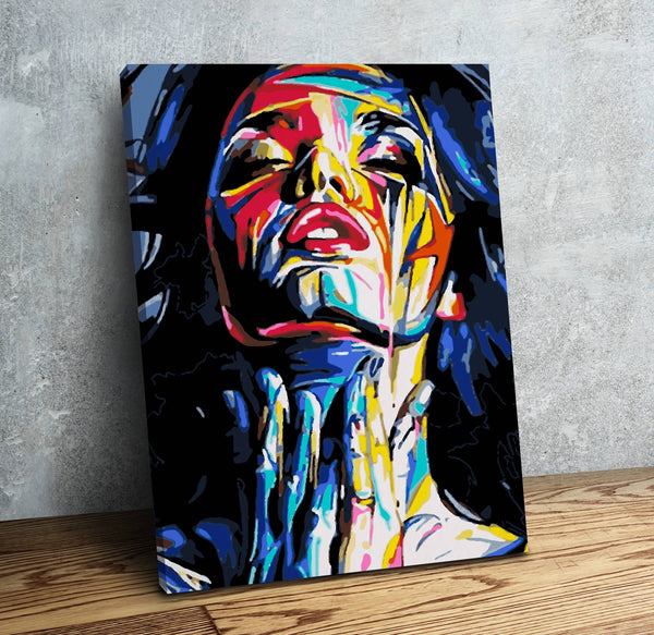 Eazy Arts Women Abstract DIY Paint By Numbers kit