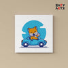 Eazy Arts Cat Driving Car Paint By Numbers Kit For Kids