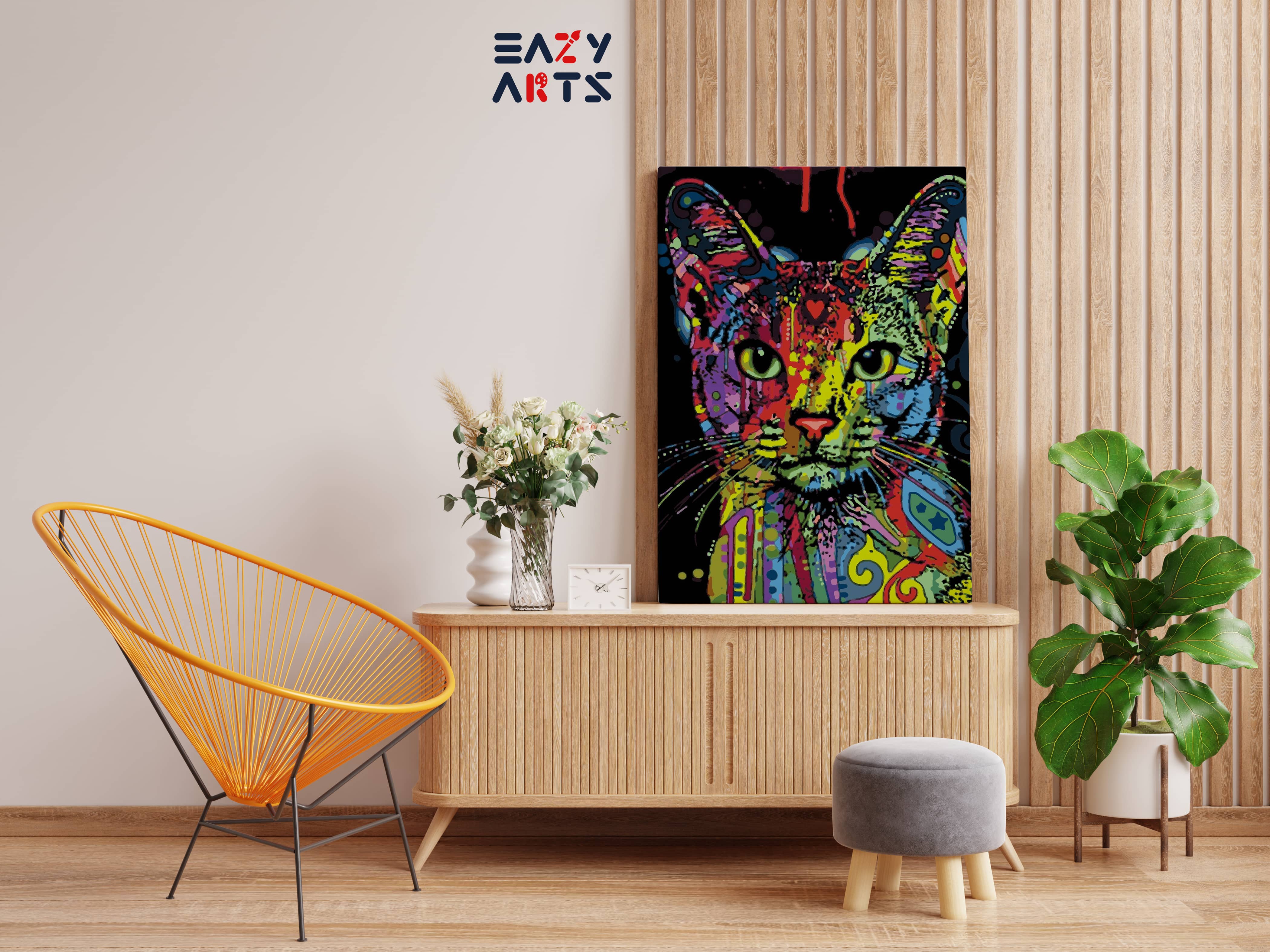 Cat Colourful Paint by Numbers Kit