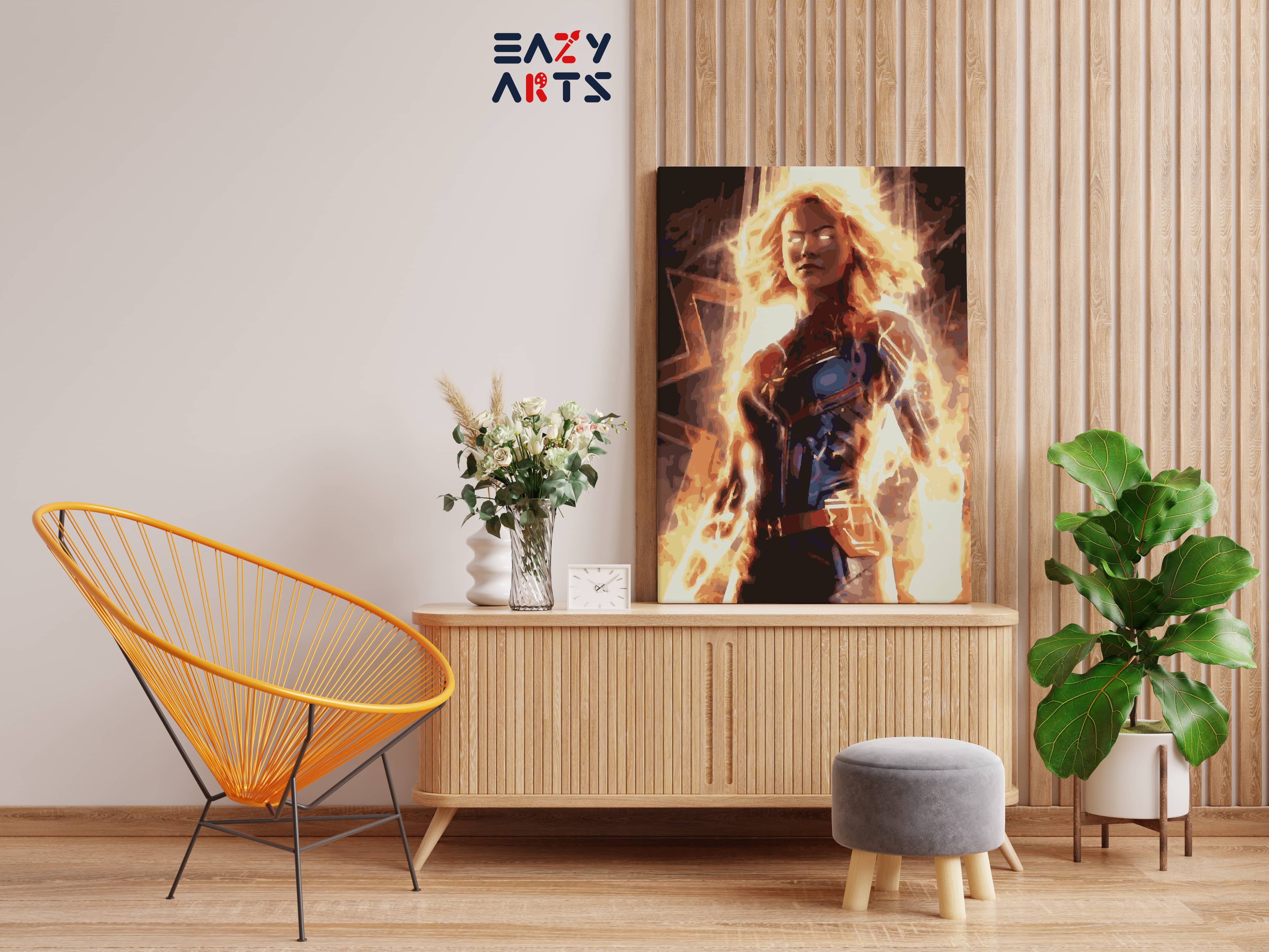 Captain Marvel Paint By Numbers kit