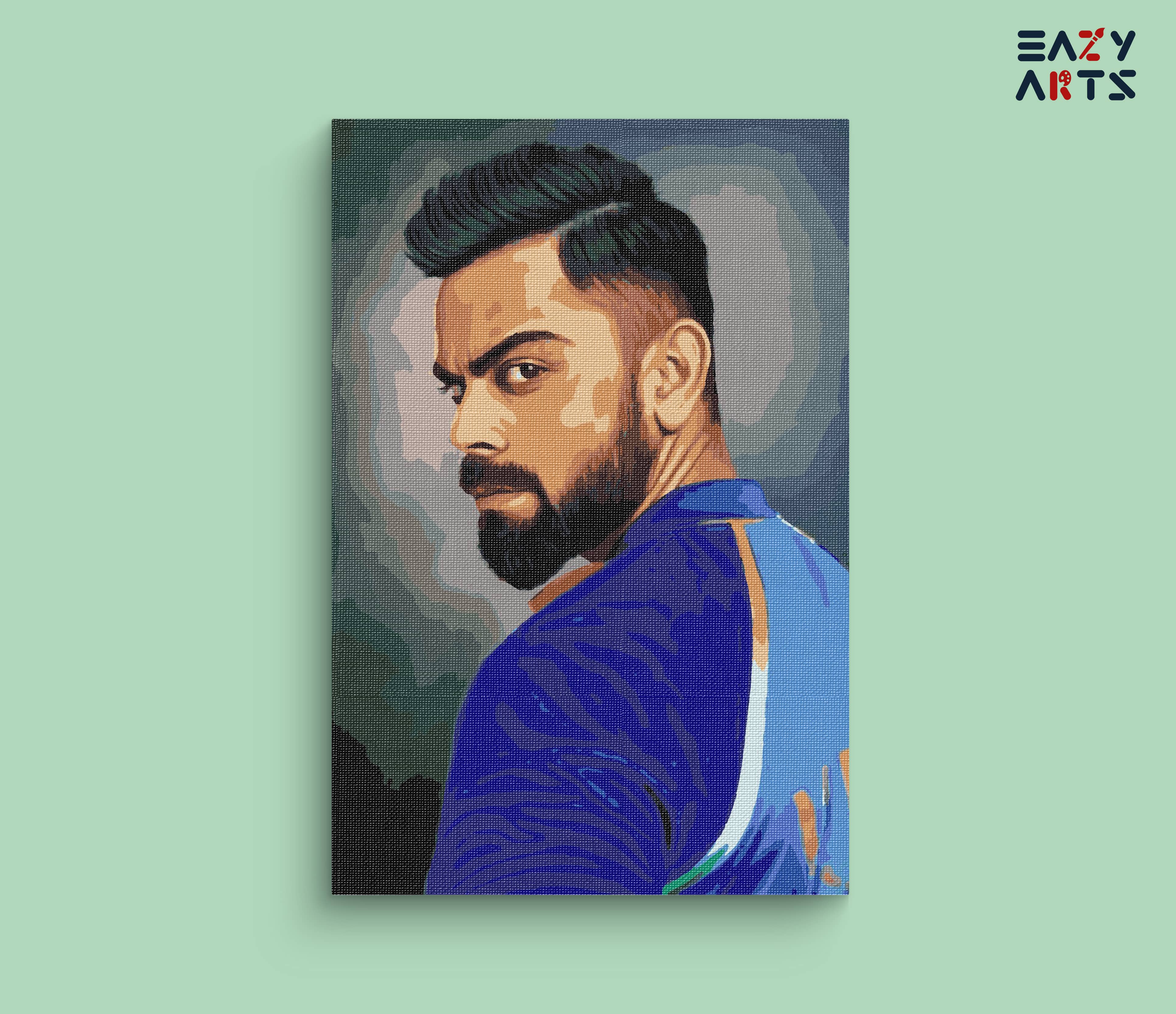 Virat Kohli Closeup Paint By Numbers kit