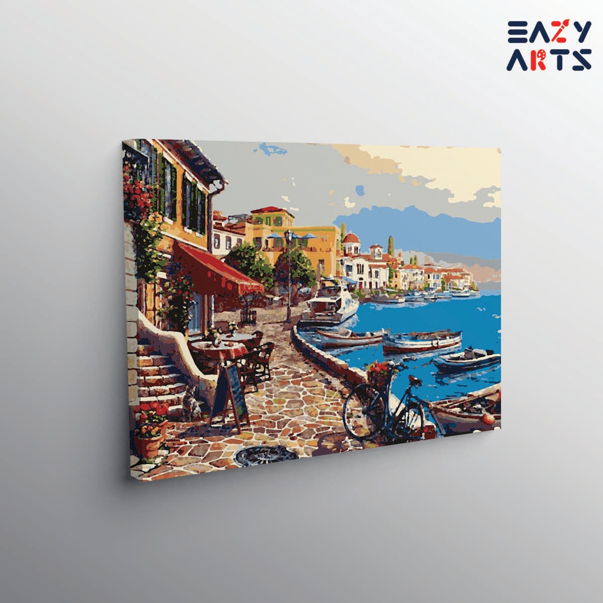 City and Boats Paint By Numbers kit