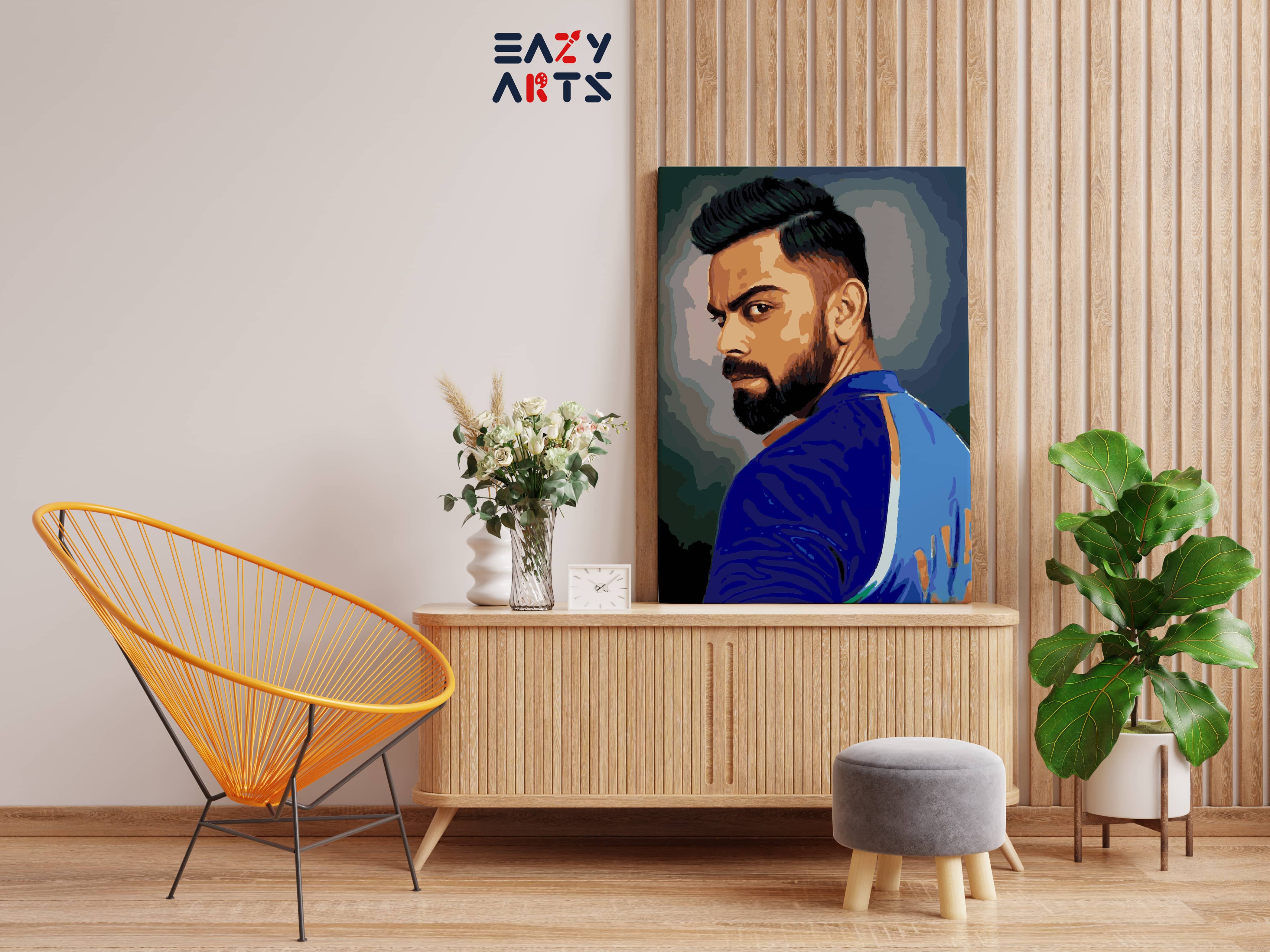 Virat Kohli Closeup Paint By Numbers kit