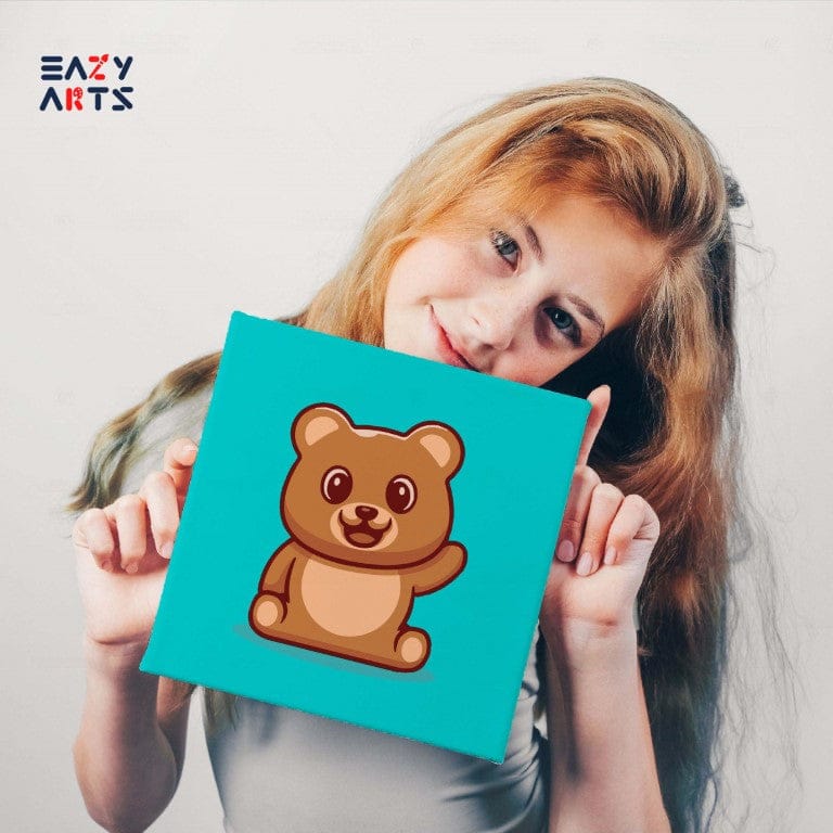 Teddy Bear Waving PBN Kit For Kids