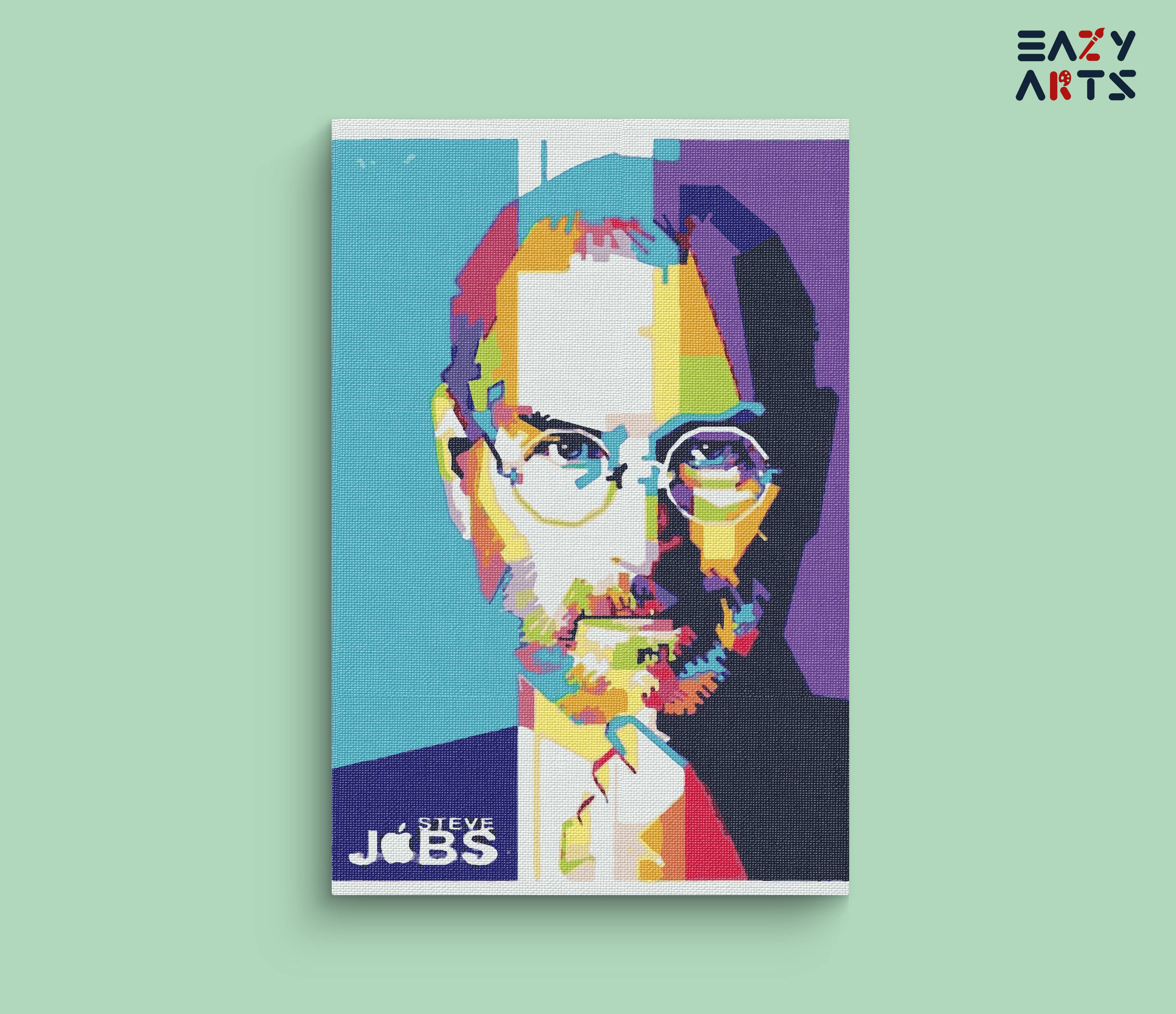 Steve Jobs Abstract Paint By Numbers kit
