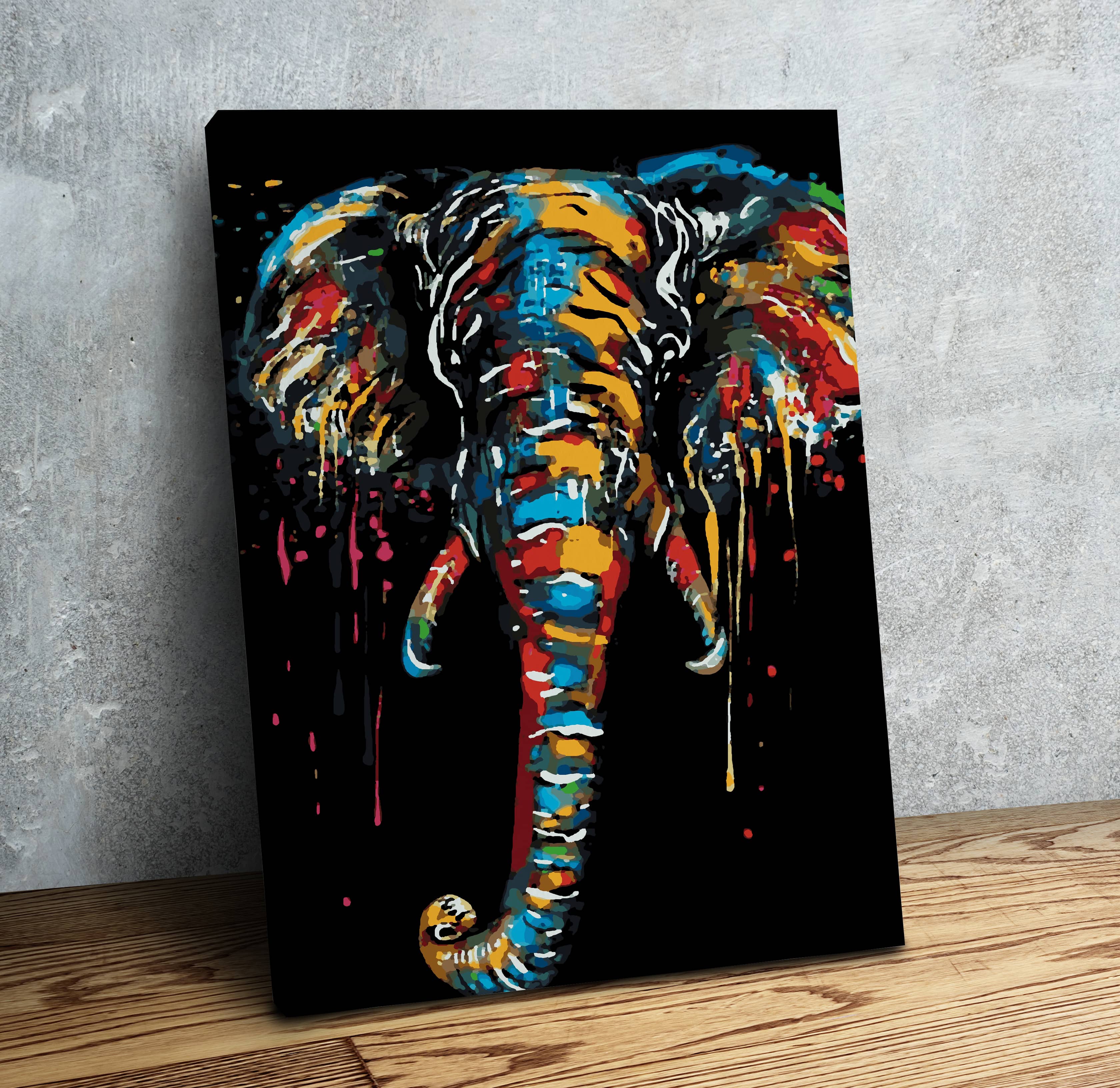 Elephant Colorful Paint By Numbers Kit