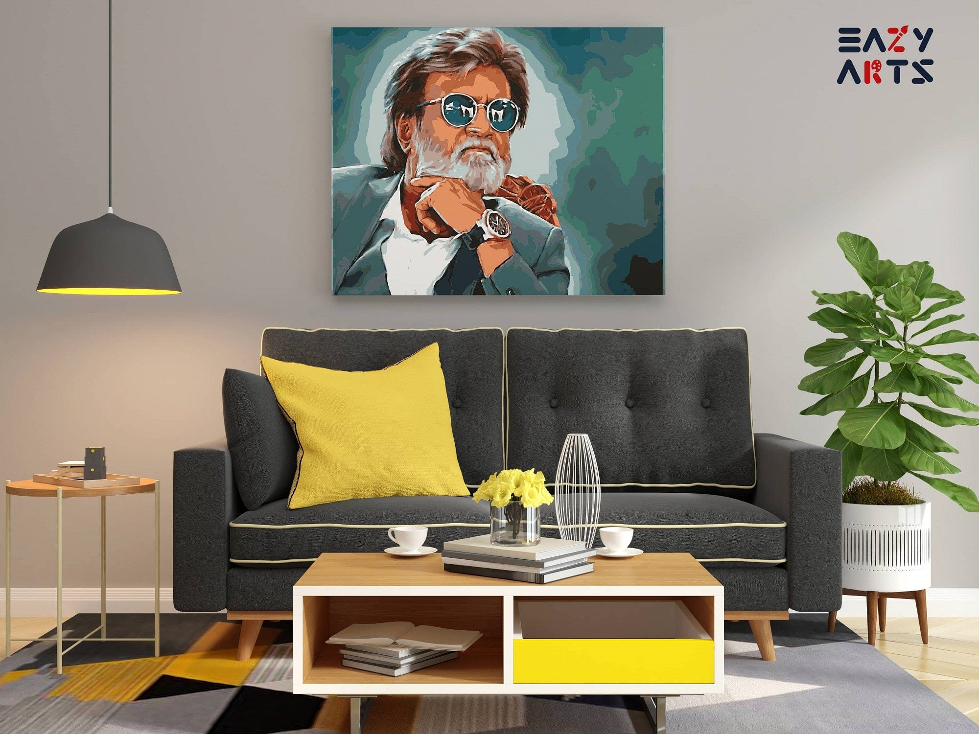 Rajnikant Stylish Paint By Numbers kit