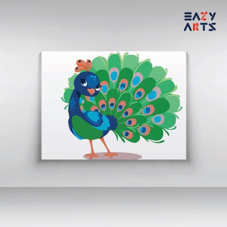 Baby Peacock Paint By Numbers Kit For Kids
