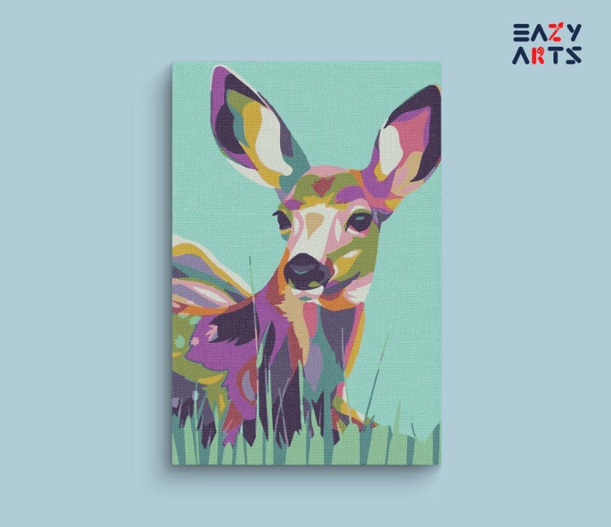 Deer Abstract Paint By Numbers Kit For Kids
