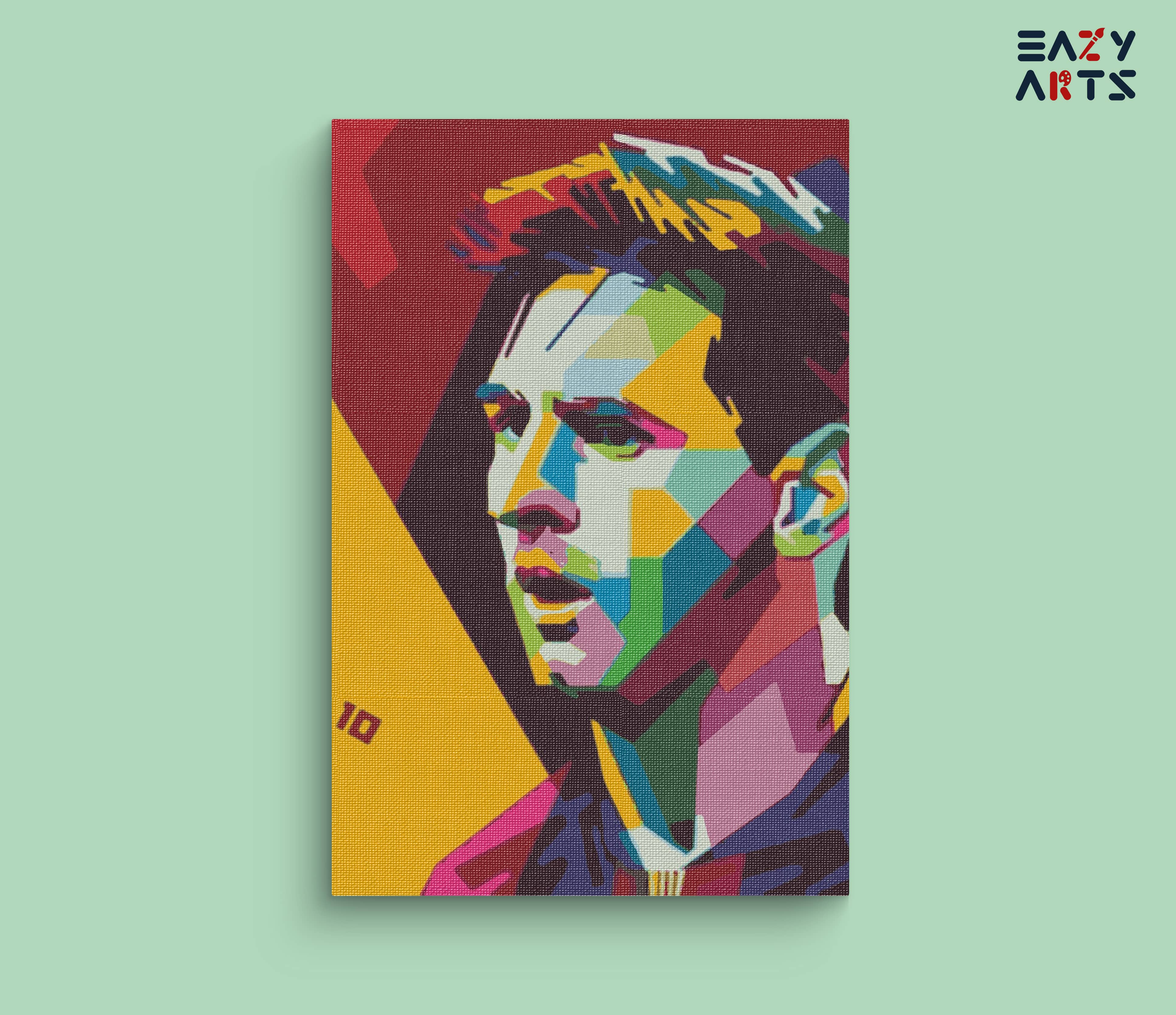 Messi 10 Abstract Paint By Numbers kit