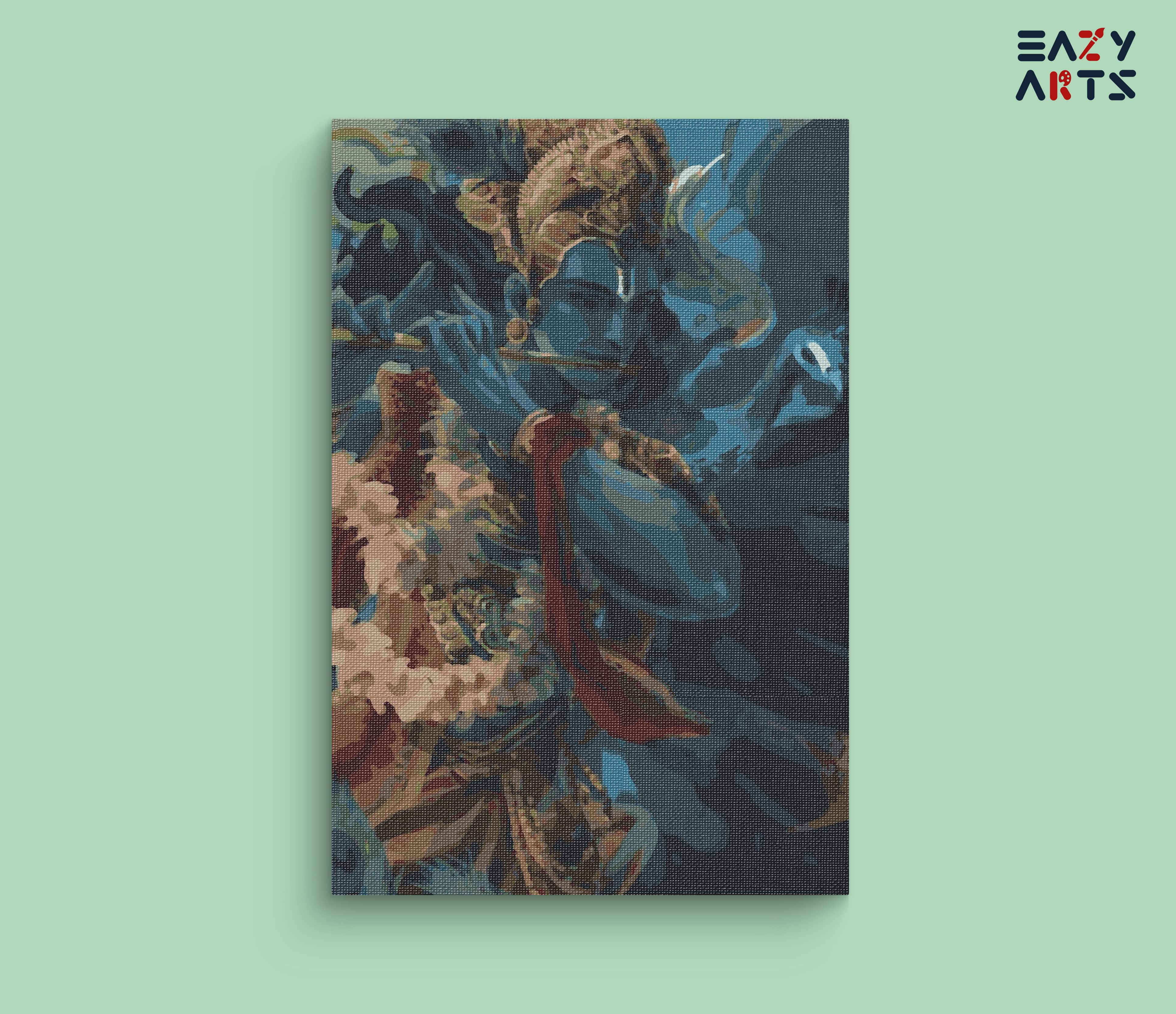 Lord Krishna Playing Flute Paint By Numbers kit