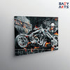 Eazy Arts Harley Davidson Black Bike Paint By Numbers kit