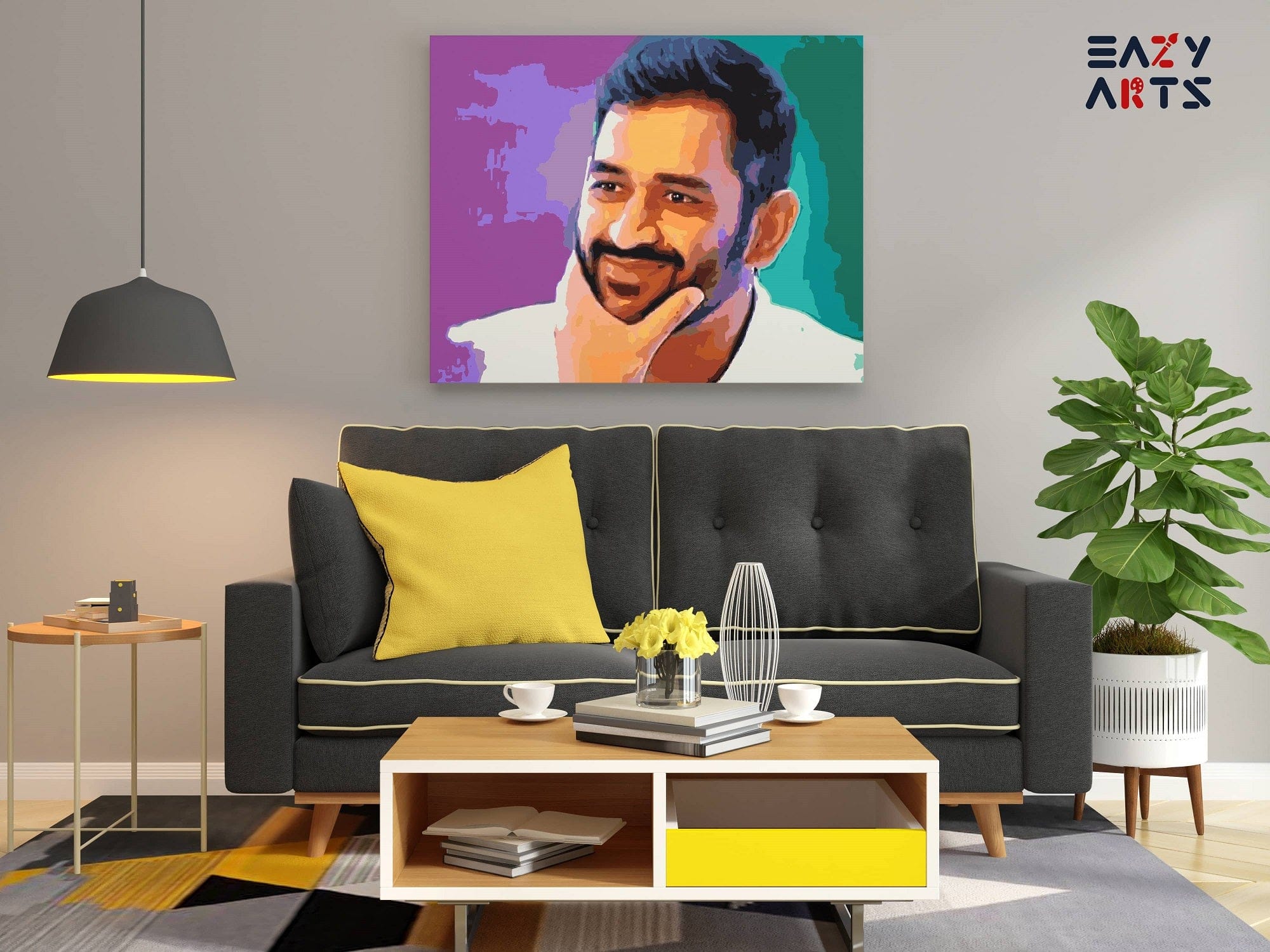 MS Dhoni Smiling Paint By Numbers kit