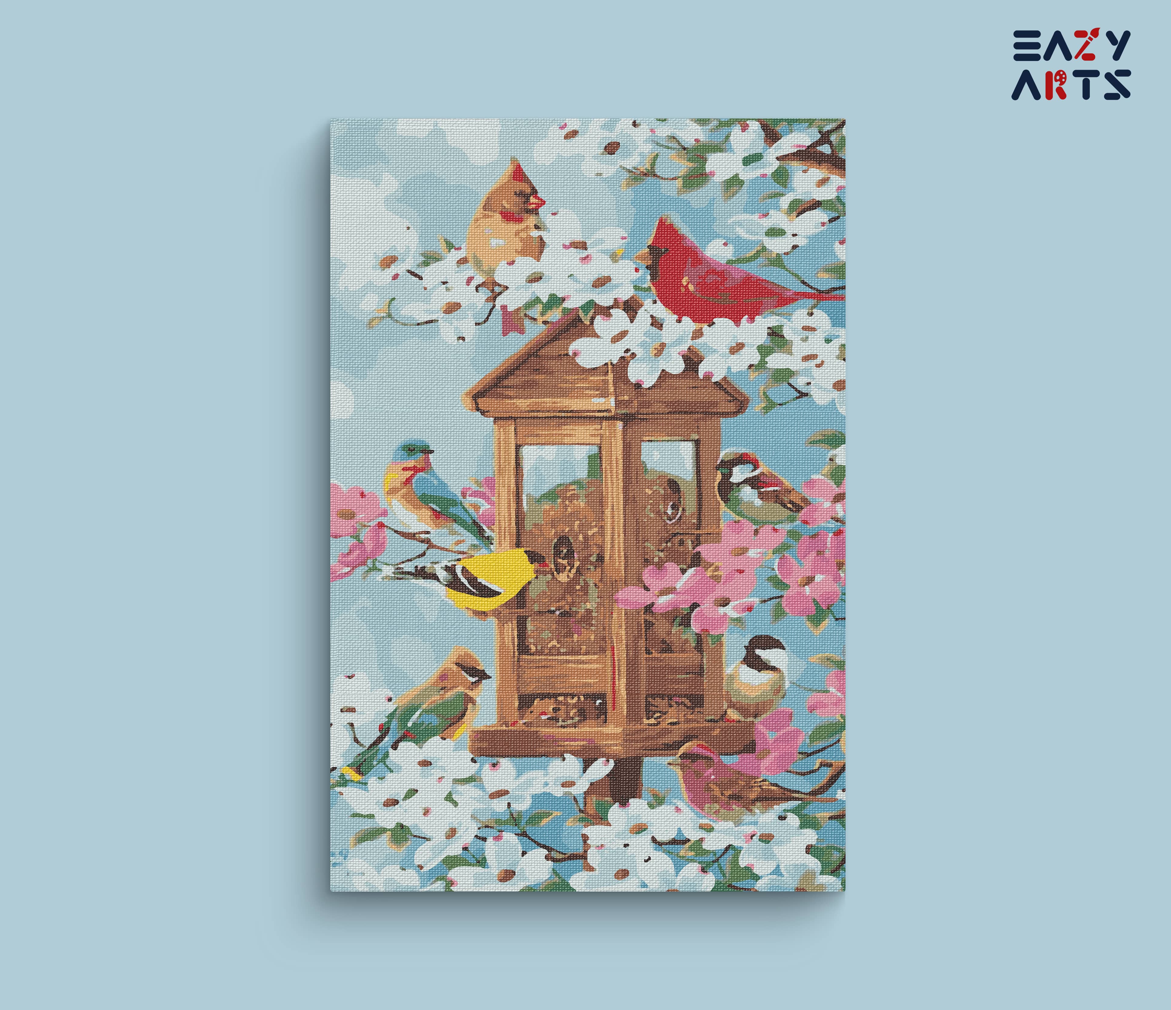 Birds In a Bird House Paint by Numbers Kit