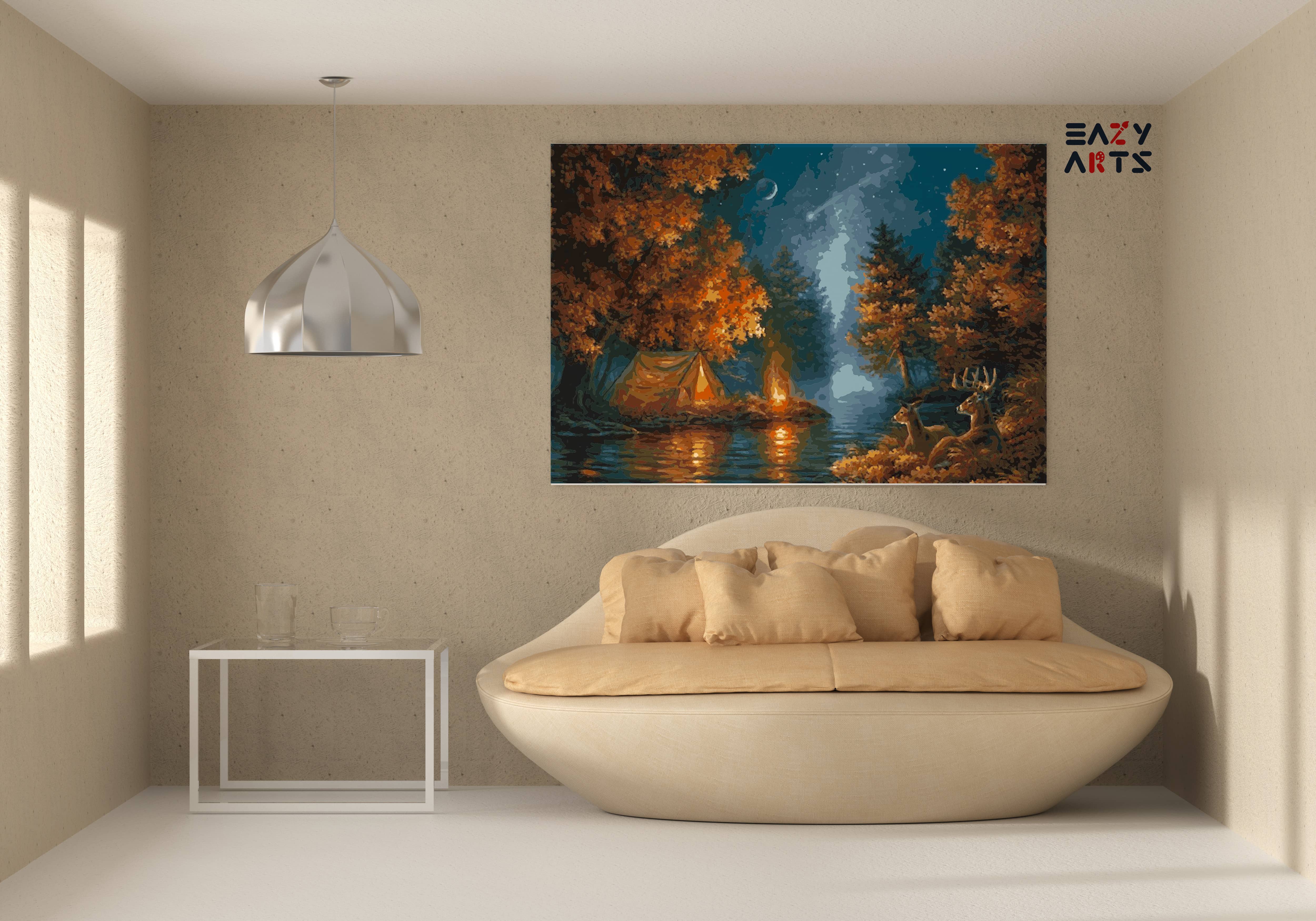 A Night in Jungle Tent Paint By Numbers kit