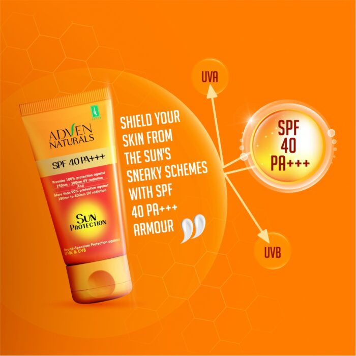 Adven Naturals Sun Protection Sunscreen SPF 40 PA+++ - 100 ml