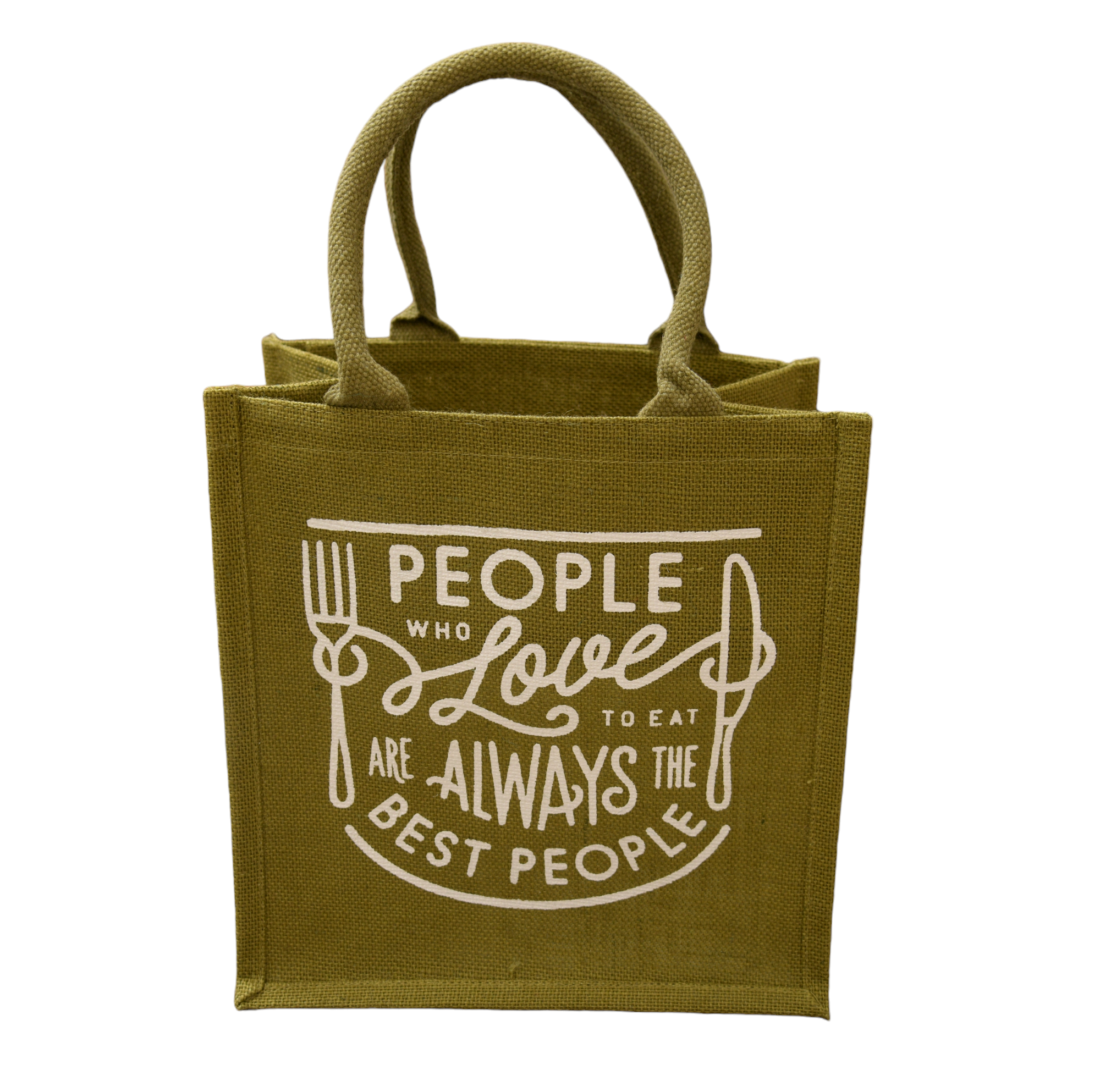 Jute Cottage Love To Eat Print Lunch Zipper 100% Genuine