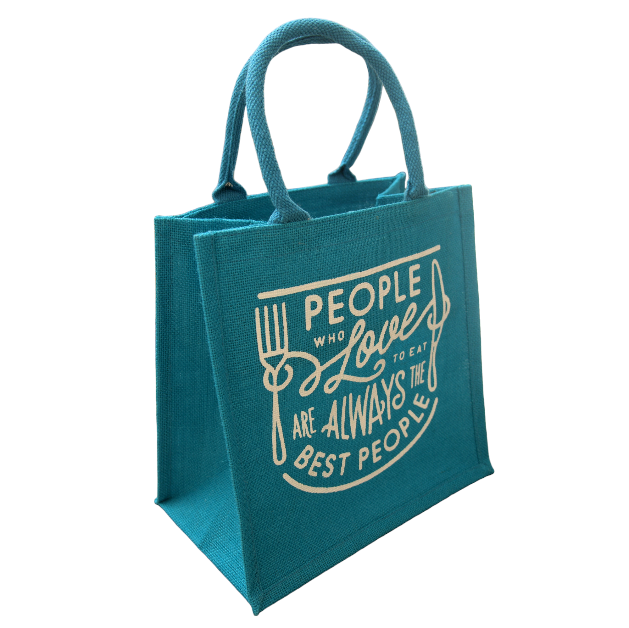 Jute Cottage Love To Eat Print Lunch Zipper 100% Genuine
