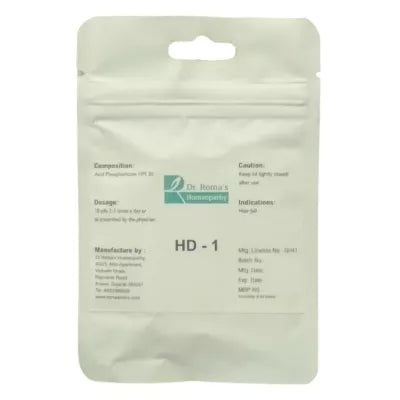 Dr. Romas Homeopathy HD-1 Hair Fall 2 Bottles - 16 gms (Each)