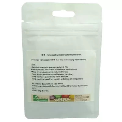 Dr. Romas Homeopathy HD-5 Brain Tonic 2 Bottles - 16 gms (Each)