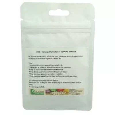 Dr. Romas Homeopathy HD-6 More Appetite 2 Bottles - 16 gms (Each)