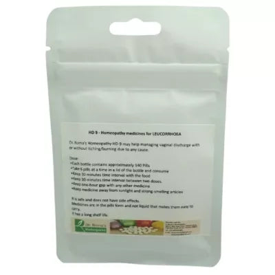 Dr. Romas Homeopathy HD-9 Leucorrhoea 2 Bottles - 16 gms (Each)