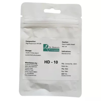 Dr. Romas Homeopathy HD-10 Dysmenorrhoea 2 Bottles - 16 gms (Each)